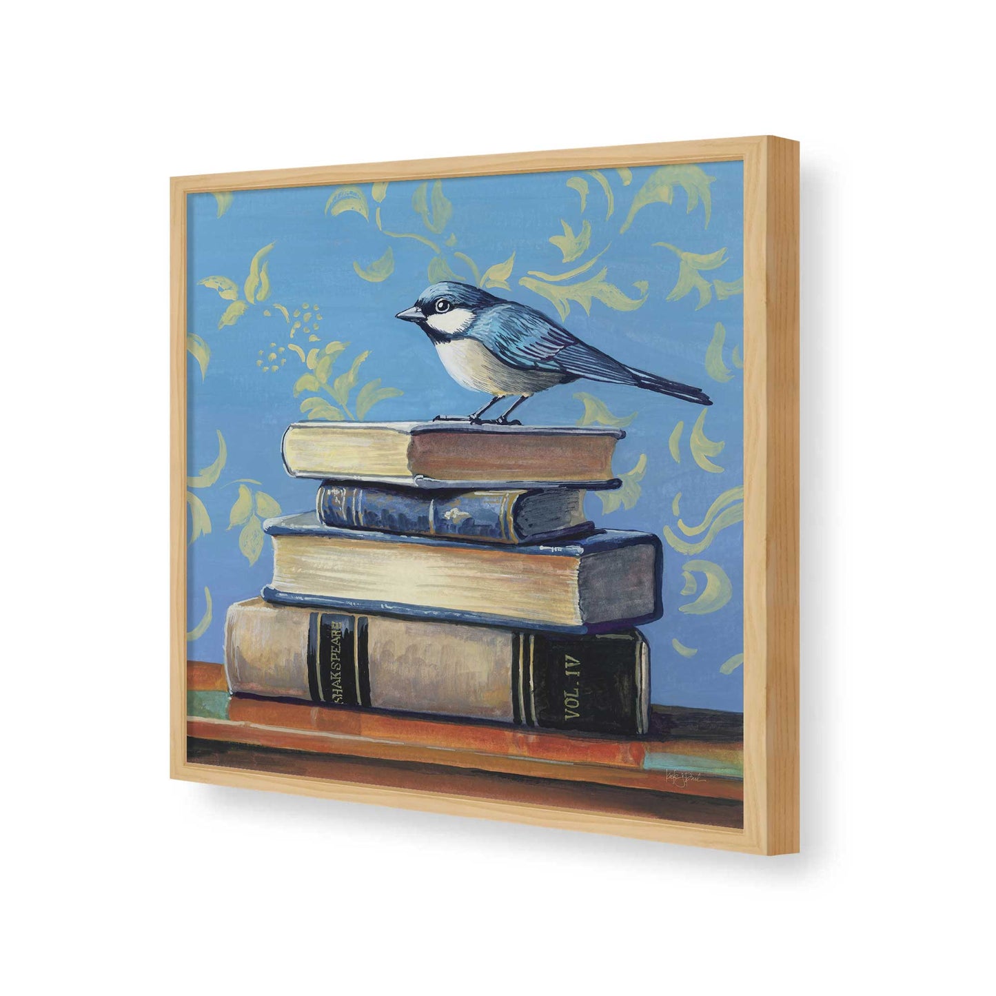 [Color:American Maple], Picture of art in a American Maple frame of the corner