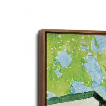 [Color:Walnut], Picture of art in a Walnut frame at an angle