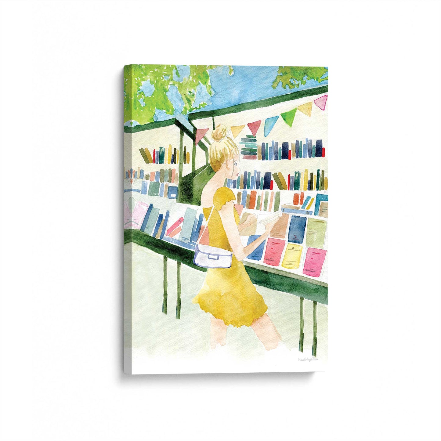 [Color:Stretched Canvas], Picture of art at an angle