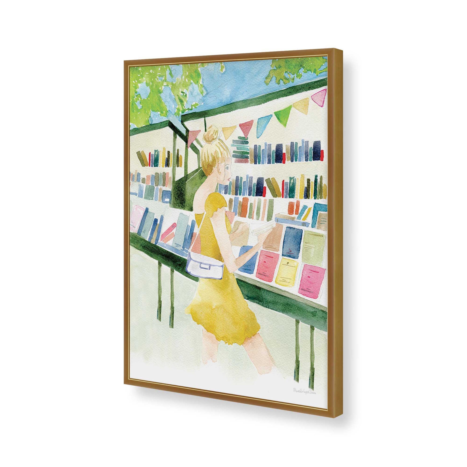 [Color:Polished Gold], Picture of art in a Polished Gold frame of the corner