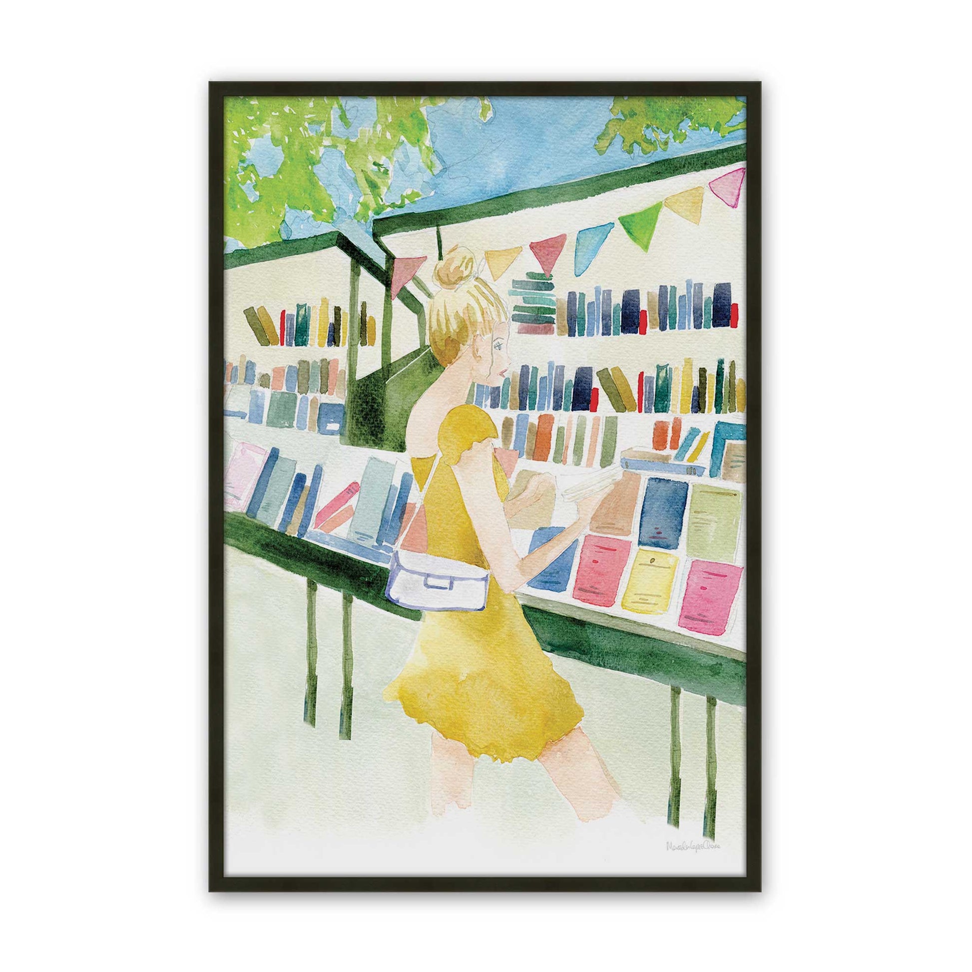[Color:Satin Black], Picture of art in a Satin Black frame