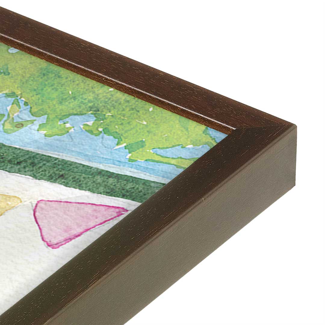 [Color:Belvinder Brown], Picture of art in a Belvinder Brown frame at an angle