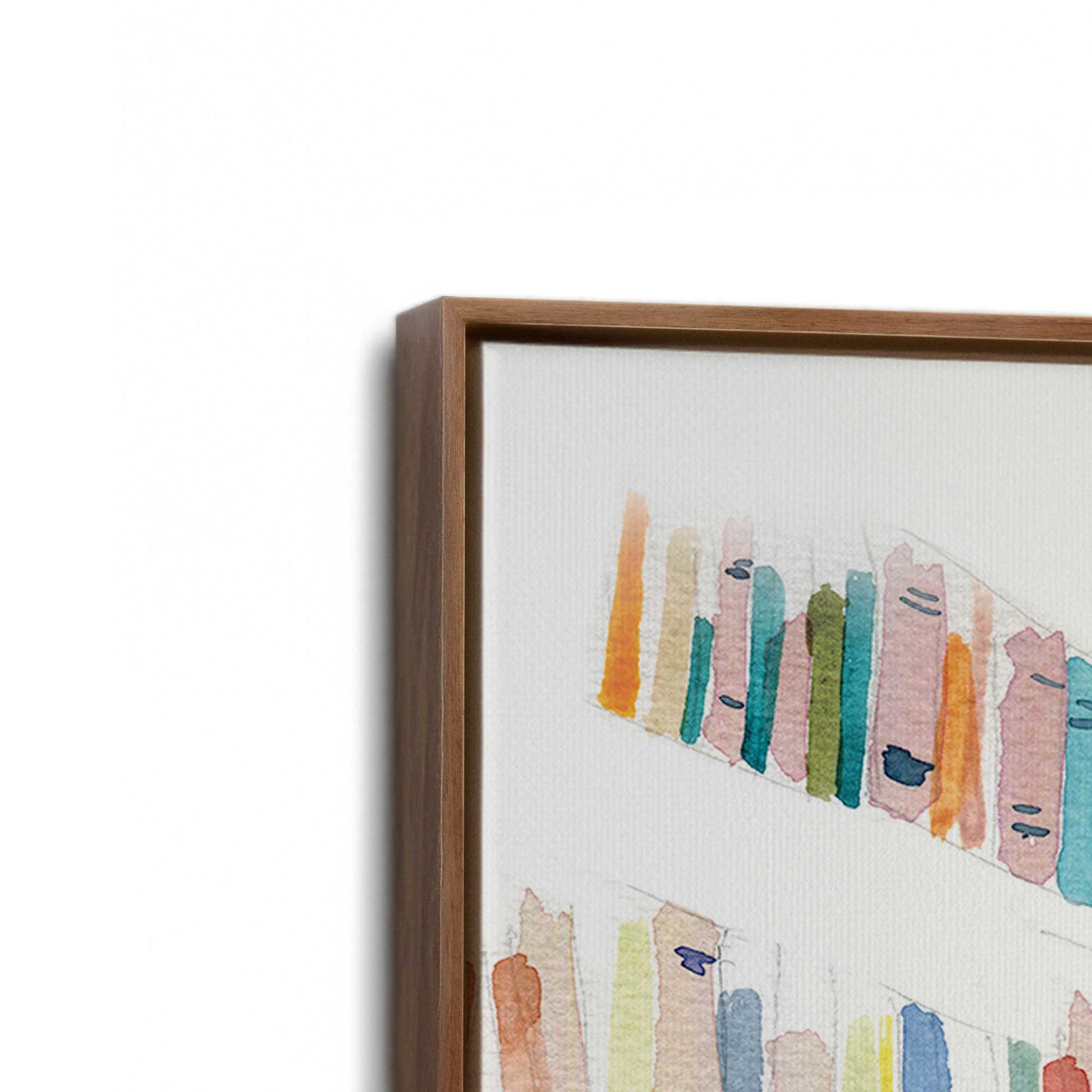 [Color:Walnut], Picture of art in a Walnut frame at an angle