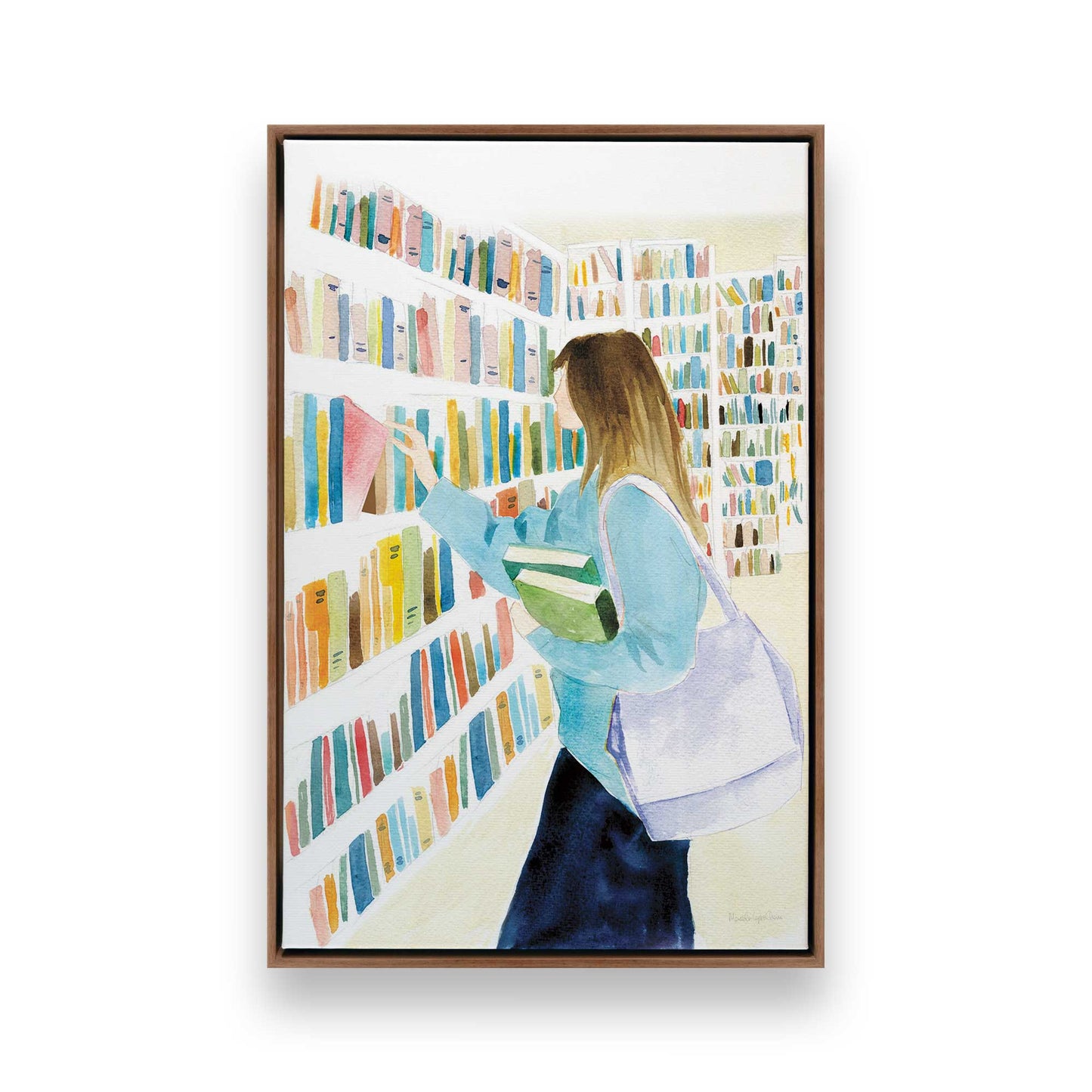 [Color:Walnut], Picture of art in a Walnut frame