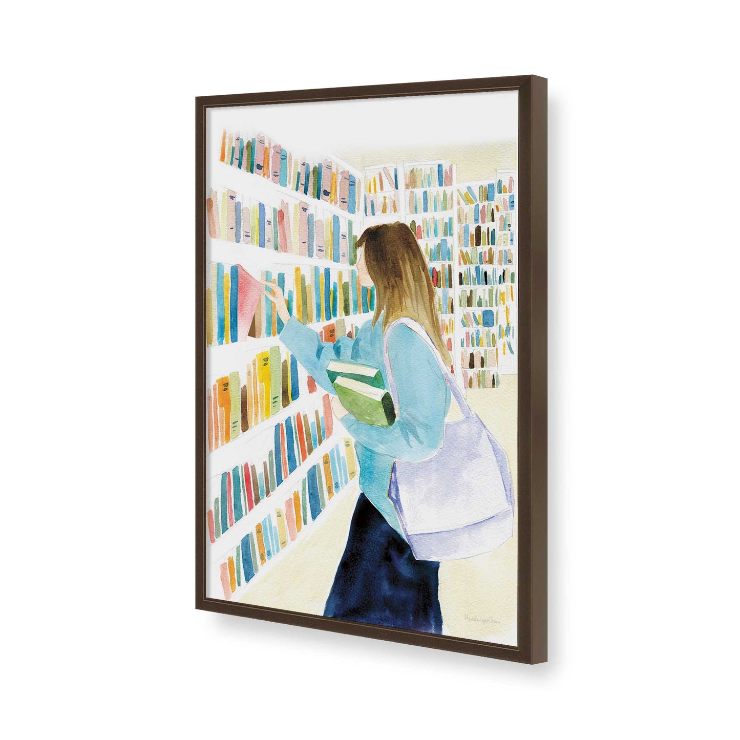 [Color:Belvinder Brown], Picture of art in a Belvinder Brown frame of the corner