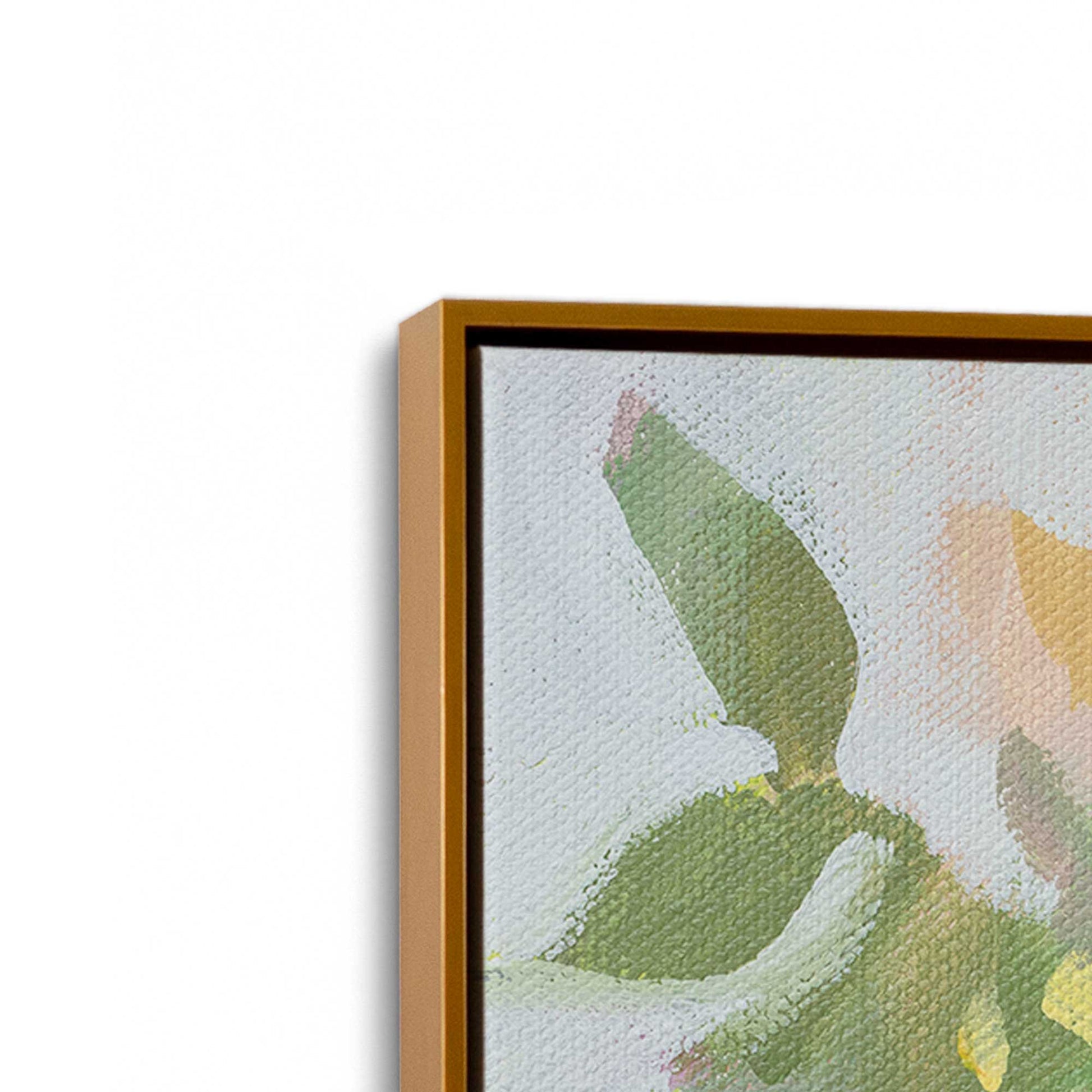 [Color:Polished Gold], Picture of art in a Polished Gold frame at an angle