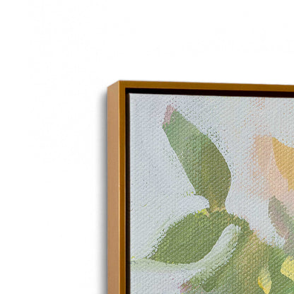 [Color:Polished Gold], Picture of art in a Polished Gold frame at an angle