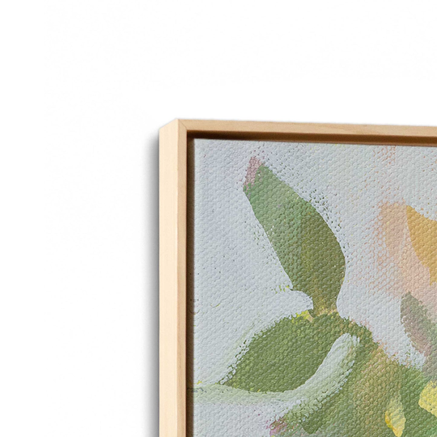 [Color:American Maple], Picture of art in a American Maple frame at an angle