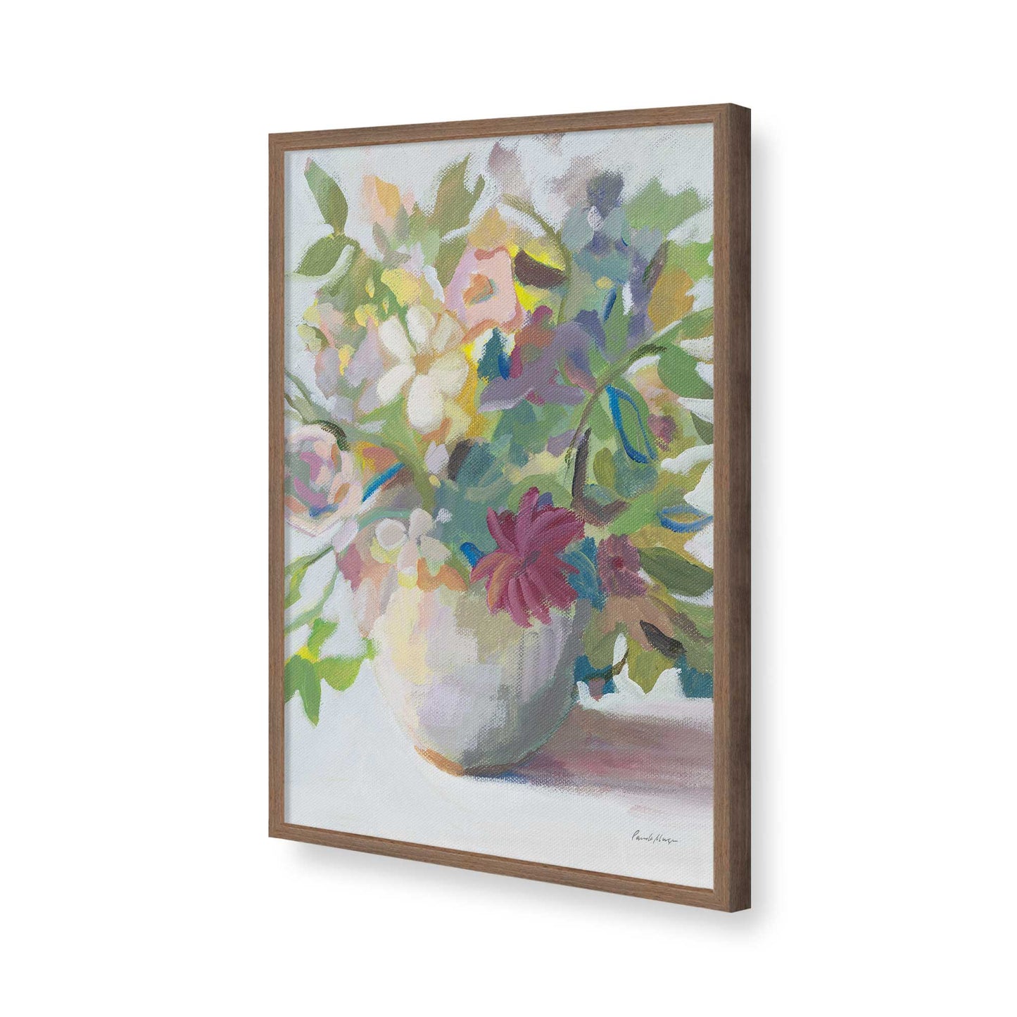 [Color:Walnut], Picture of art in a Walnut frame of the corner