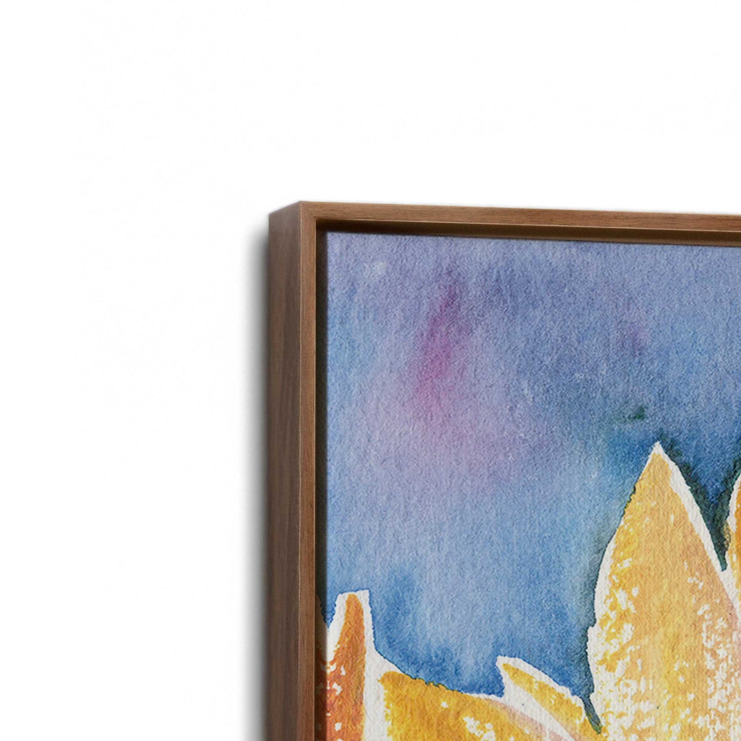 [Color:Walnut], Picture of art in a Walnut frame at an angle