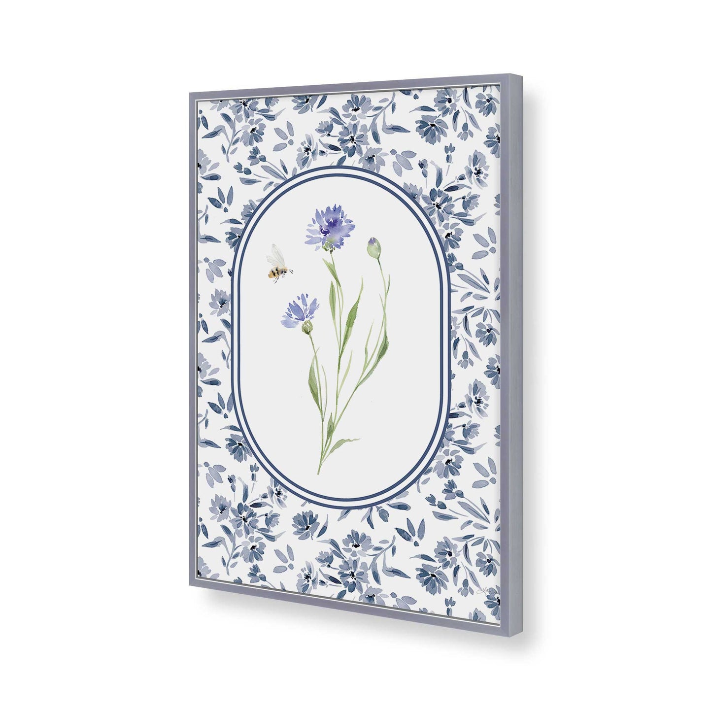 [Color:Polished Chrome], Picture of art in a Polished Chrome frame of the corner