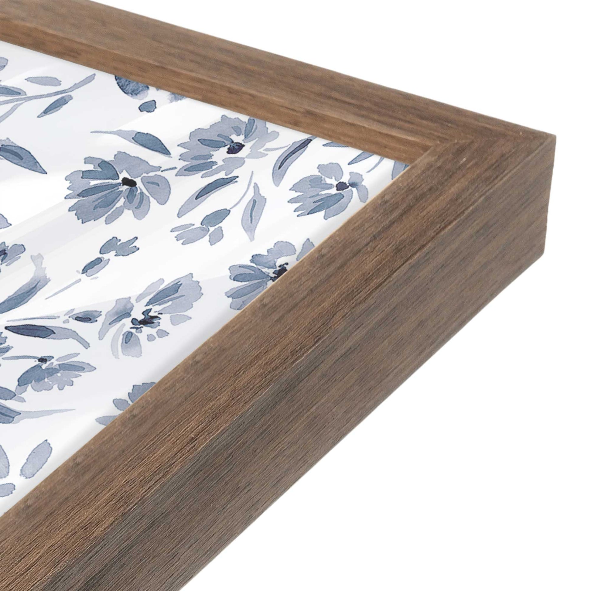 [Color:Walnut], Picture of art in a Walnut frame at an angle