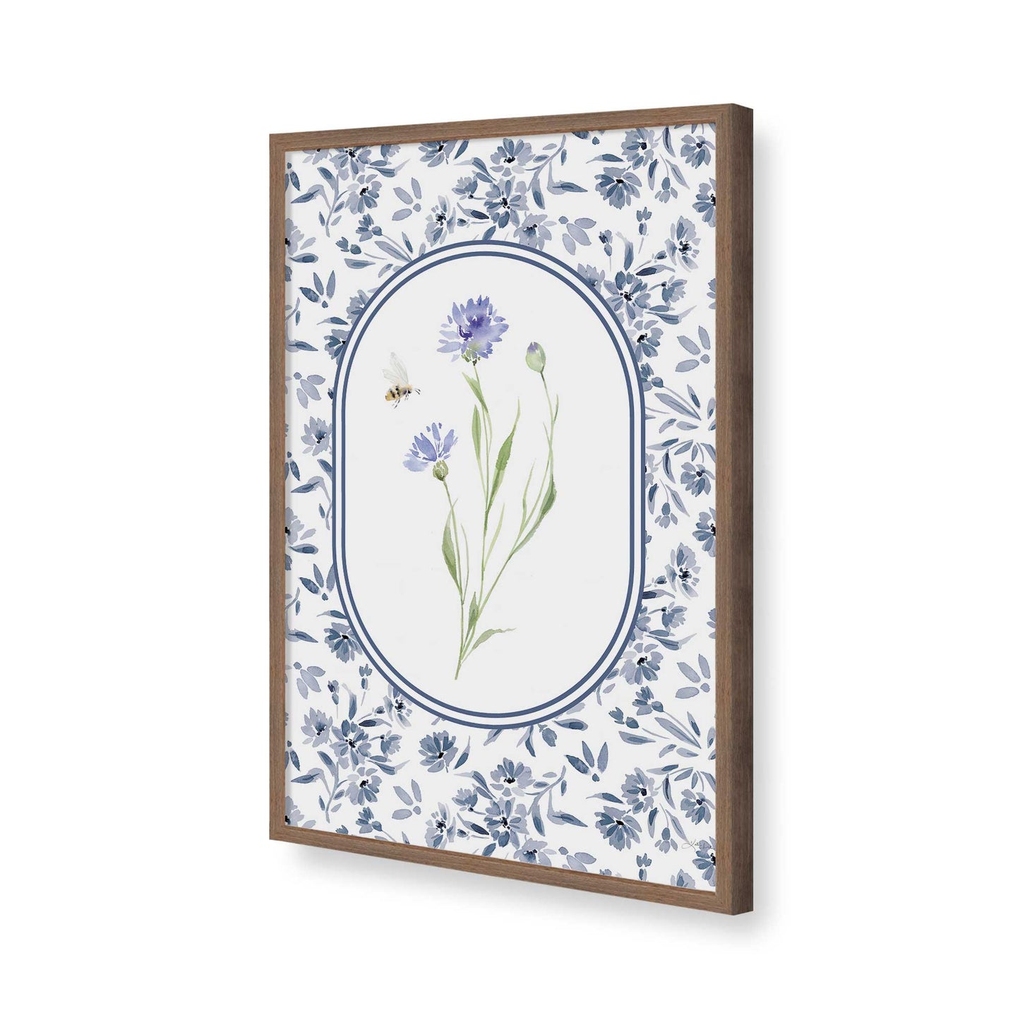[Color:Walnut], Picture of art in a Walnut frame of the corner