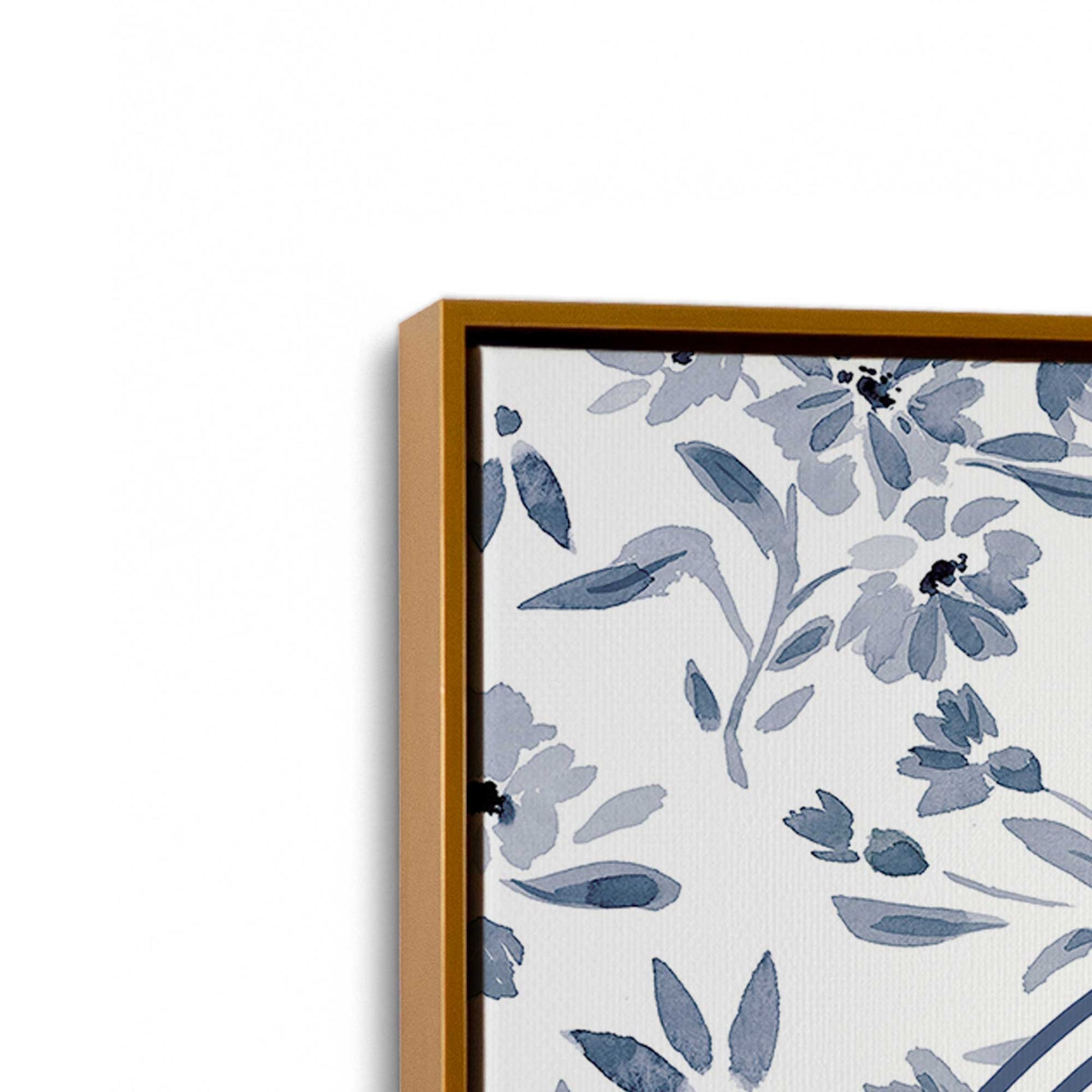 [Color:Polished Gold], Picture of art in a Polished Gold frame at an angle