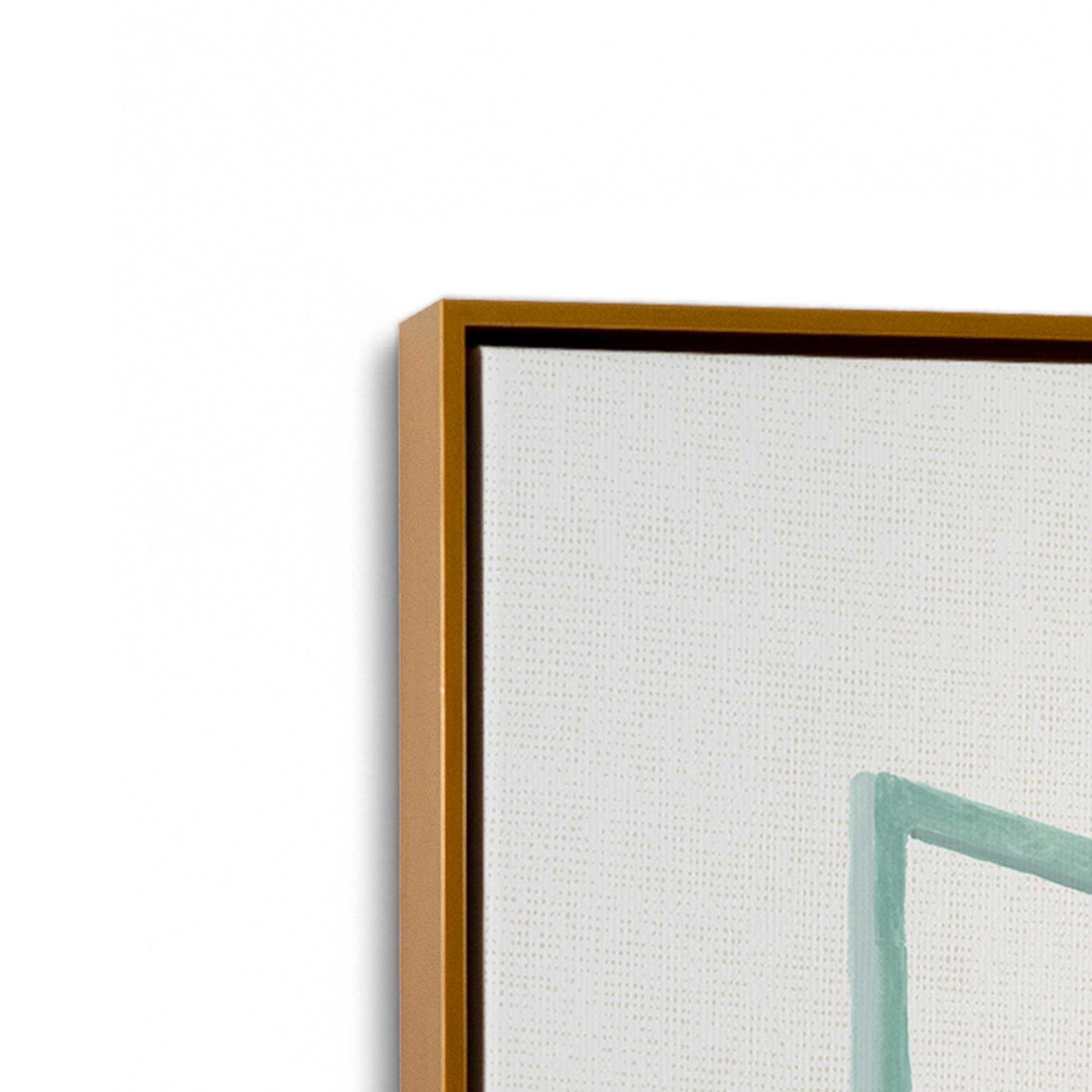 [Color:Polished Gold], Picture of art in a Polished Gold frame at an angle