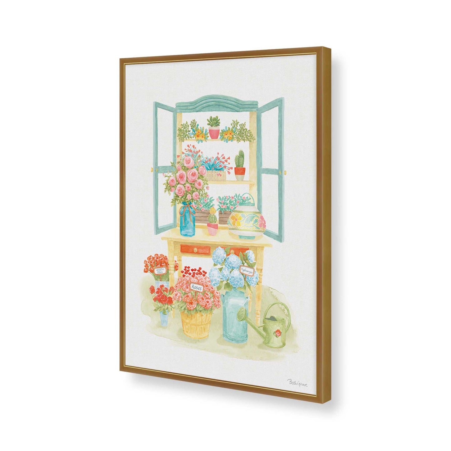 [Color:Polished Gold], Picture of art in a Polished Gold frame of the corner