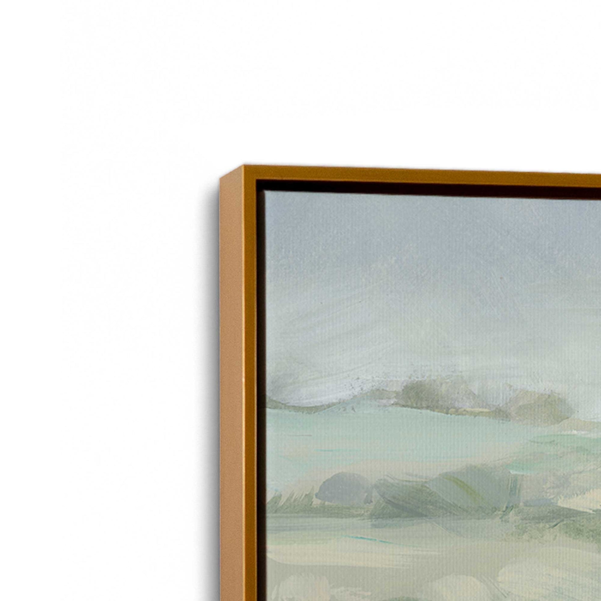 [Color:Polished Gold], Picture of art in a Polished Gold frame at an angle