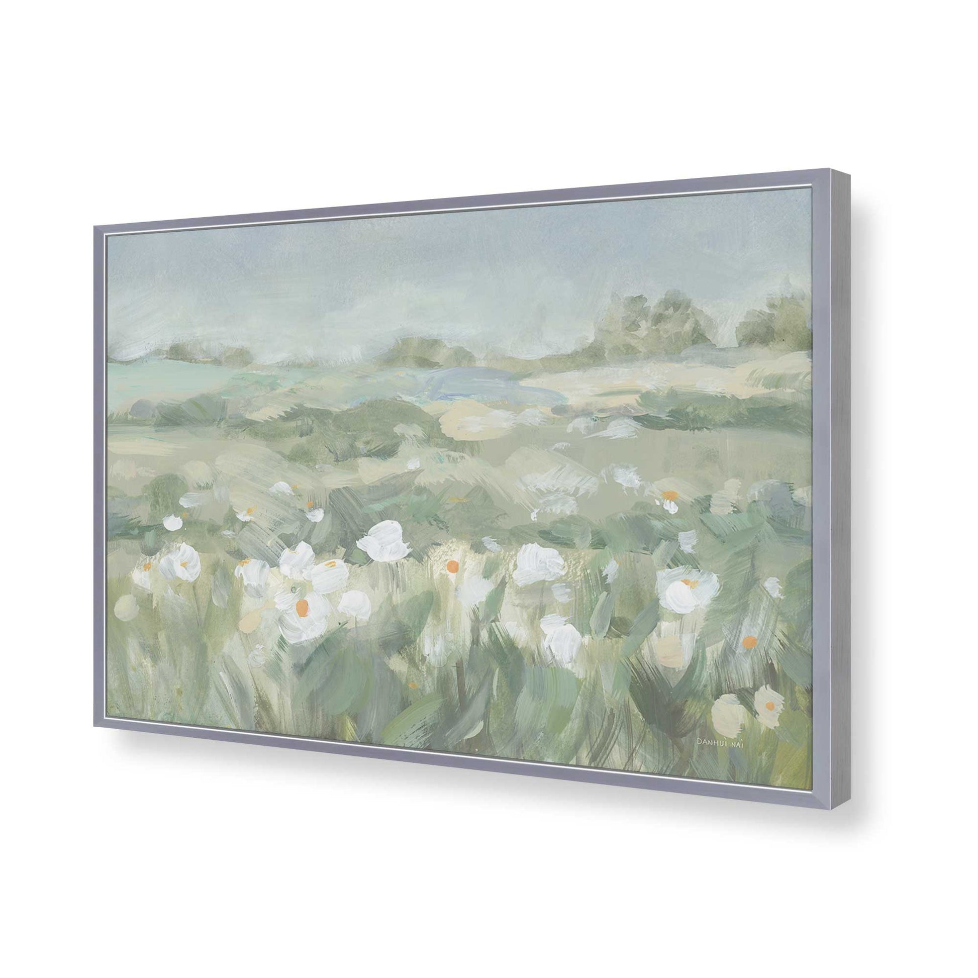 [Color:Polished Chrome], Picture of art in a Polished Chrome frame of the corner