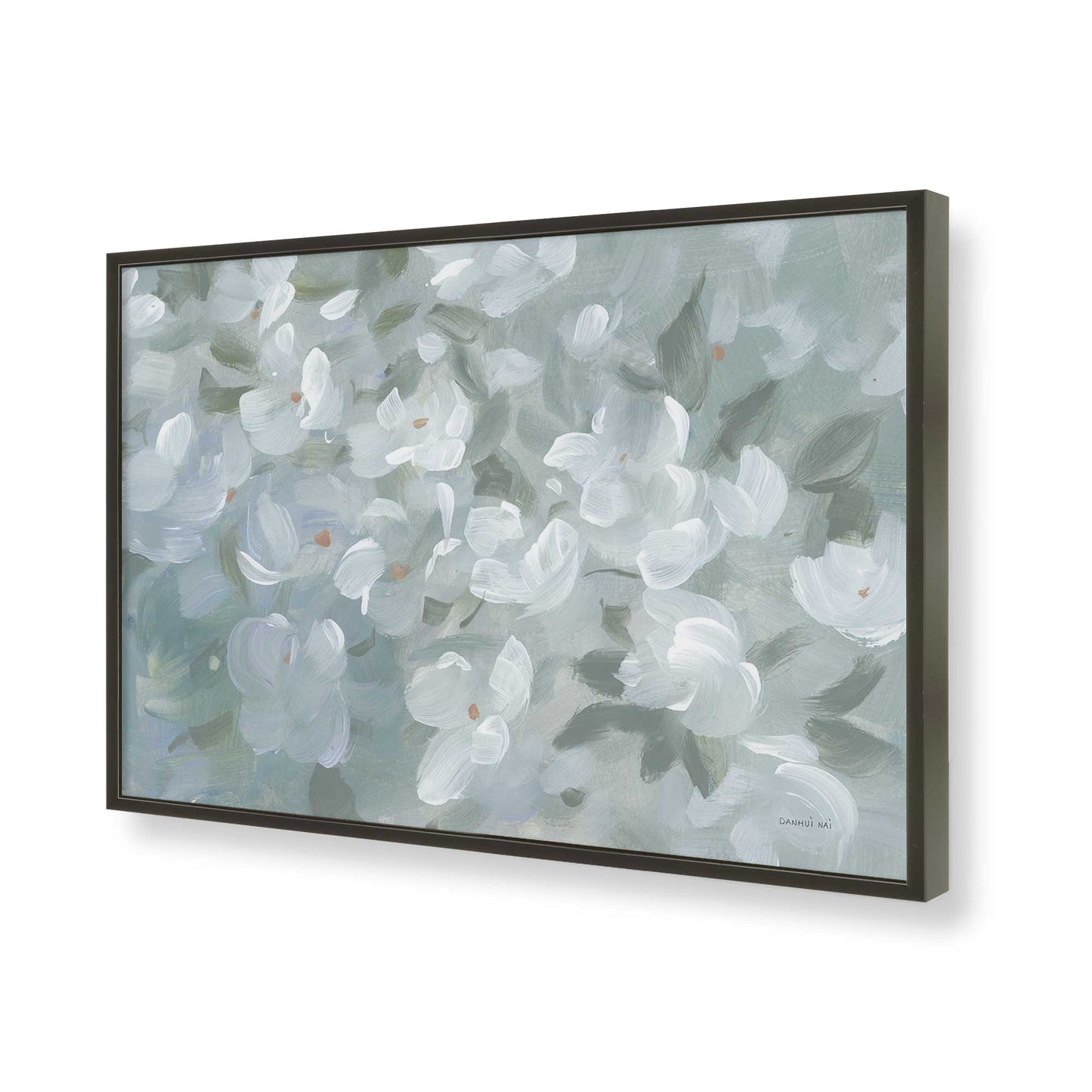 [Color:Satin Black], Picture of art in a Satin Black frame of the corner