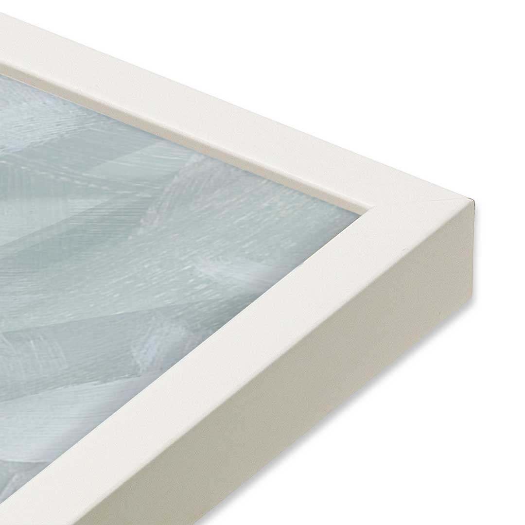 [Color:Opaque White], Picture of art in a Opaque White frame at an angle