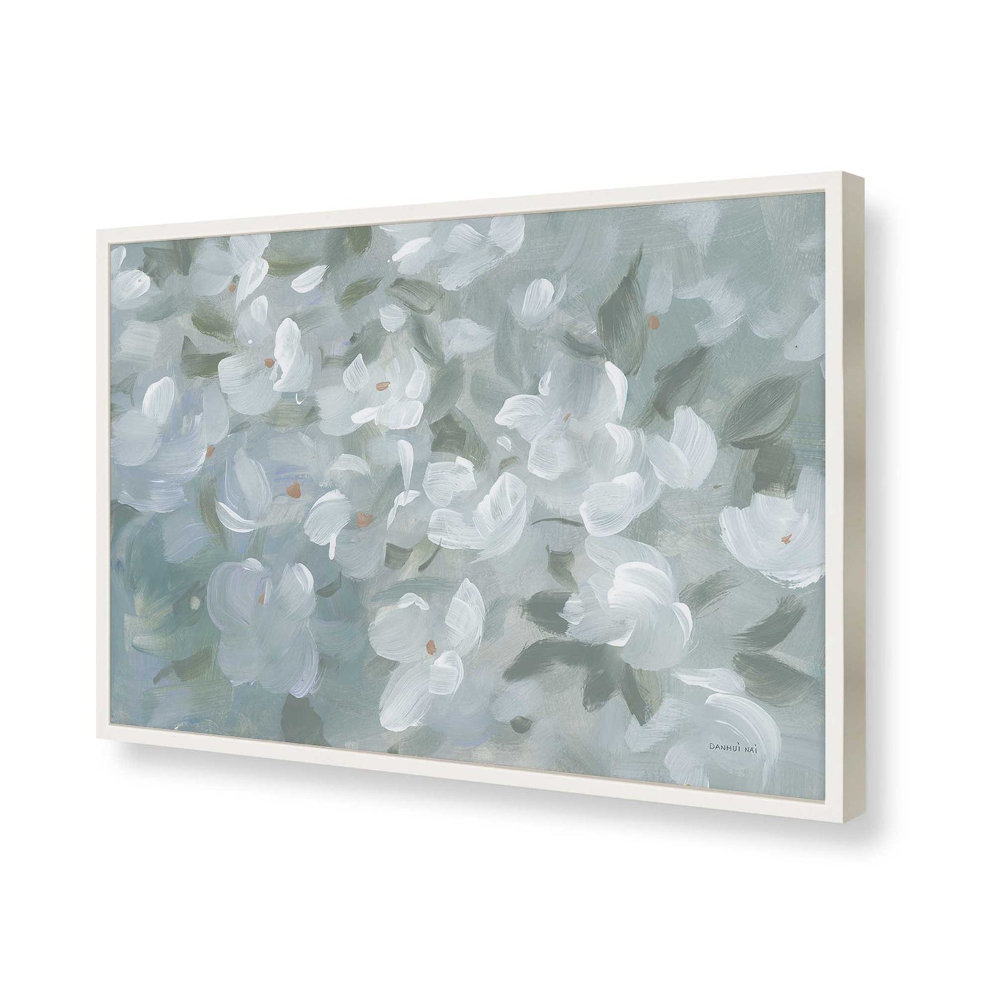 [Color:Opaque White], Picture of art in a Opaque White frame of the corner