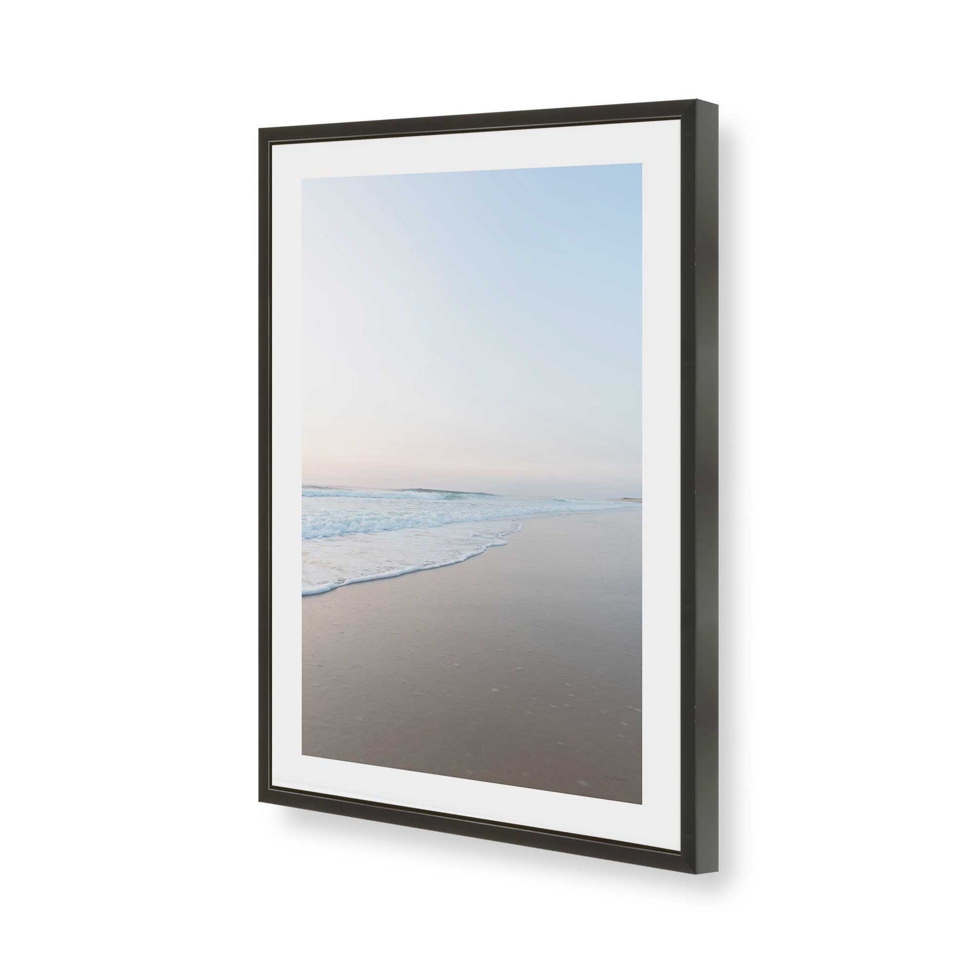 [Color:Satin Black], Picture of art in a Satin Black frame of the corner