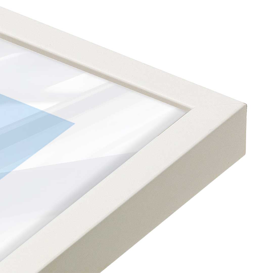 [Color:Opaque White], Picture of art in a Opaque White frame at an angle
