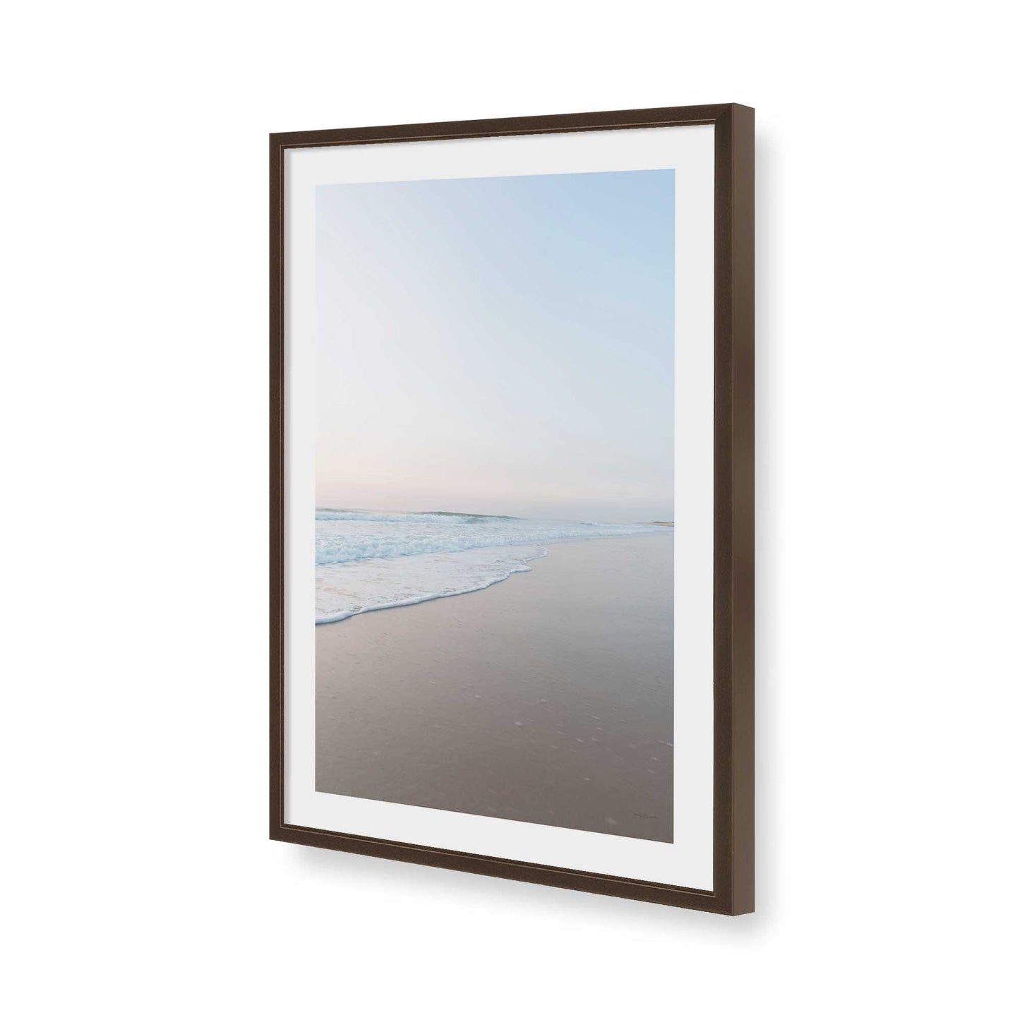 [Color:Brown], Picture of art in a Brown frame of the corner