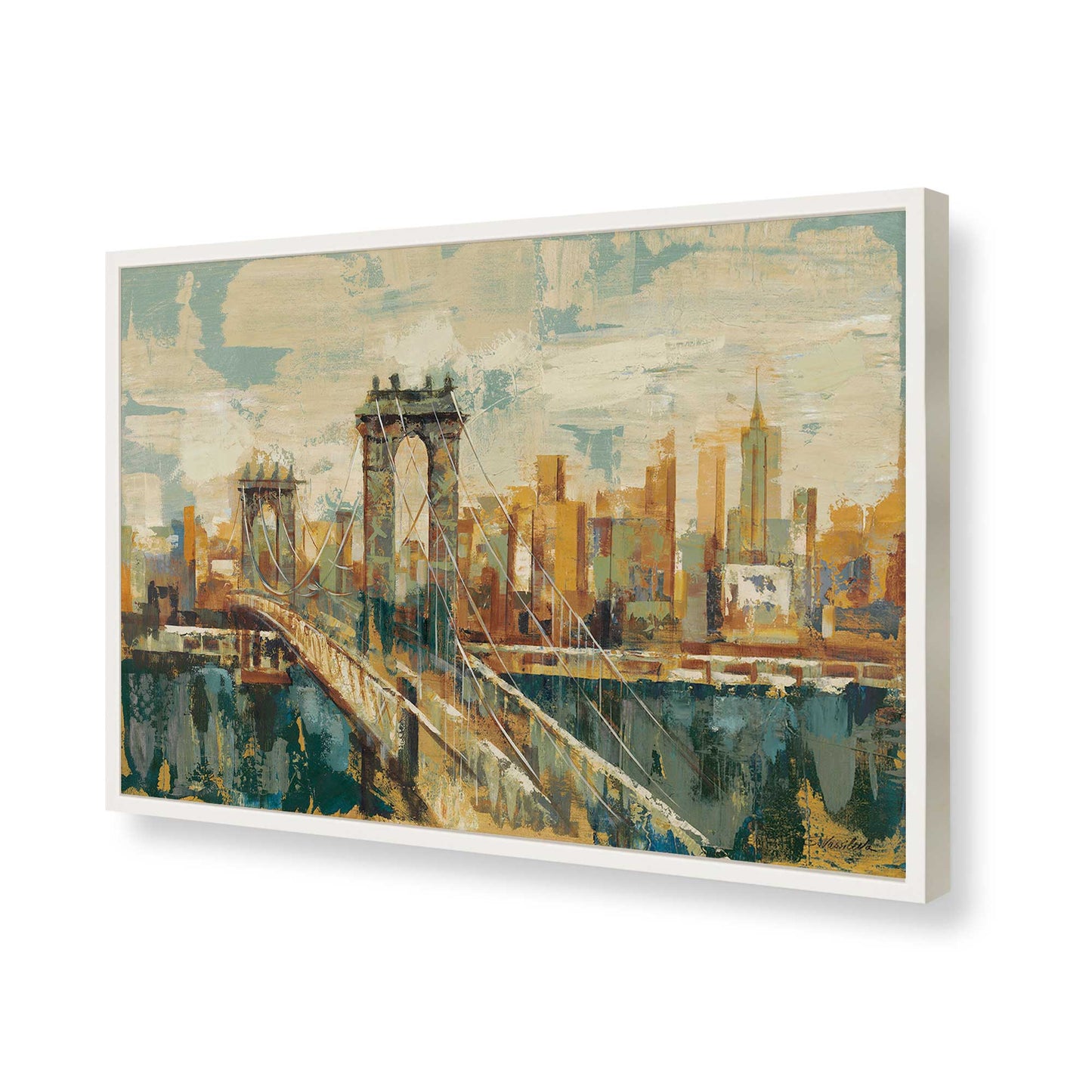 [Color:Opaque White], Picture of art in a Opaque White frame of the corner