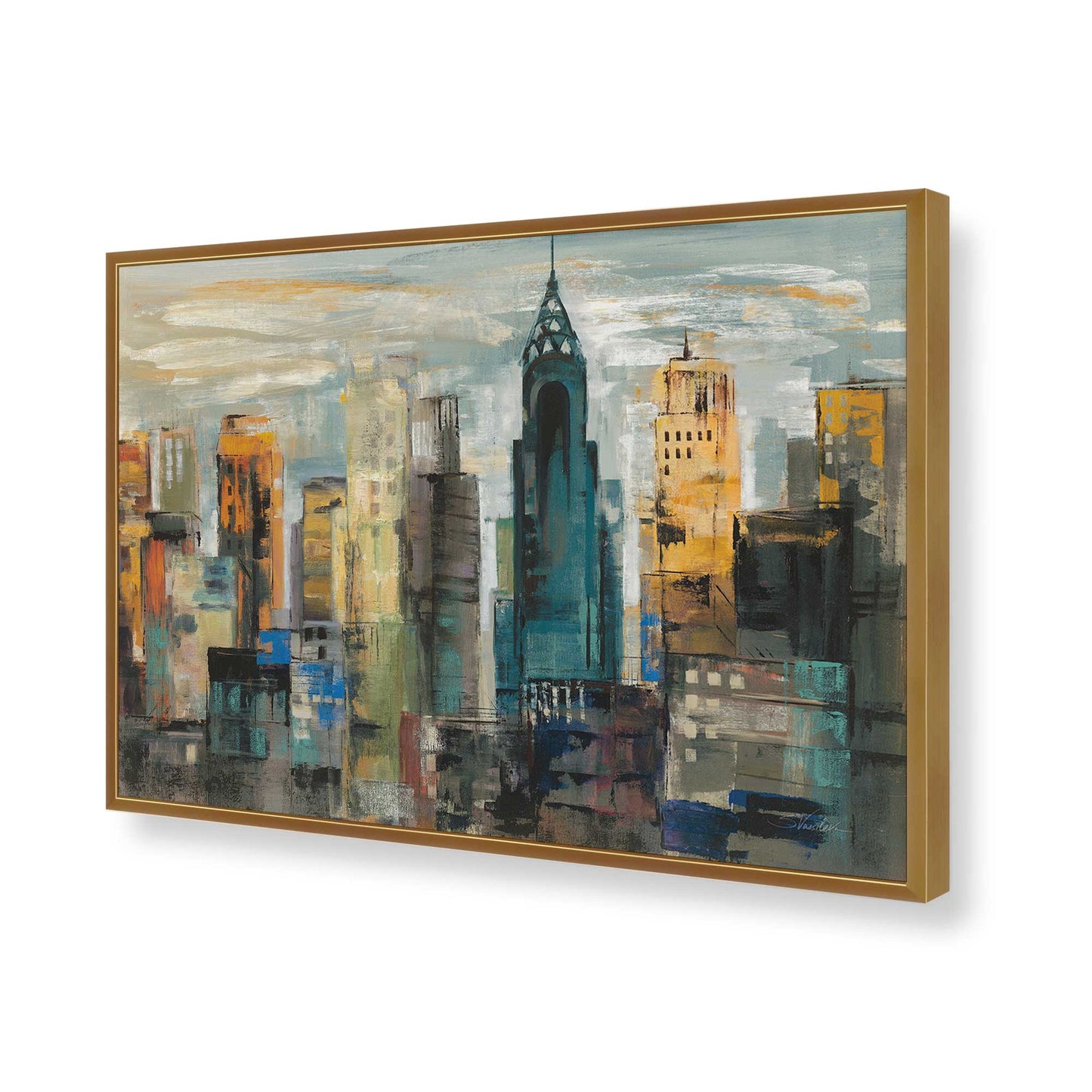 [Color:Polished Gold], Picture of art in a Polished Gold frame of the corner