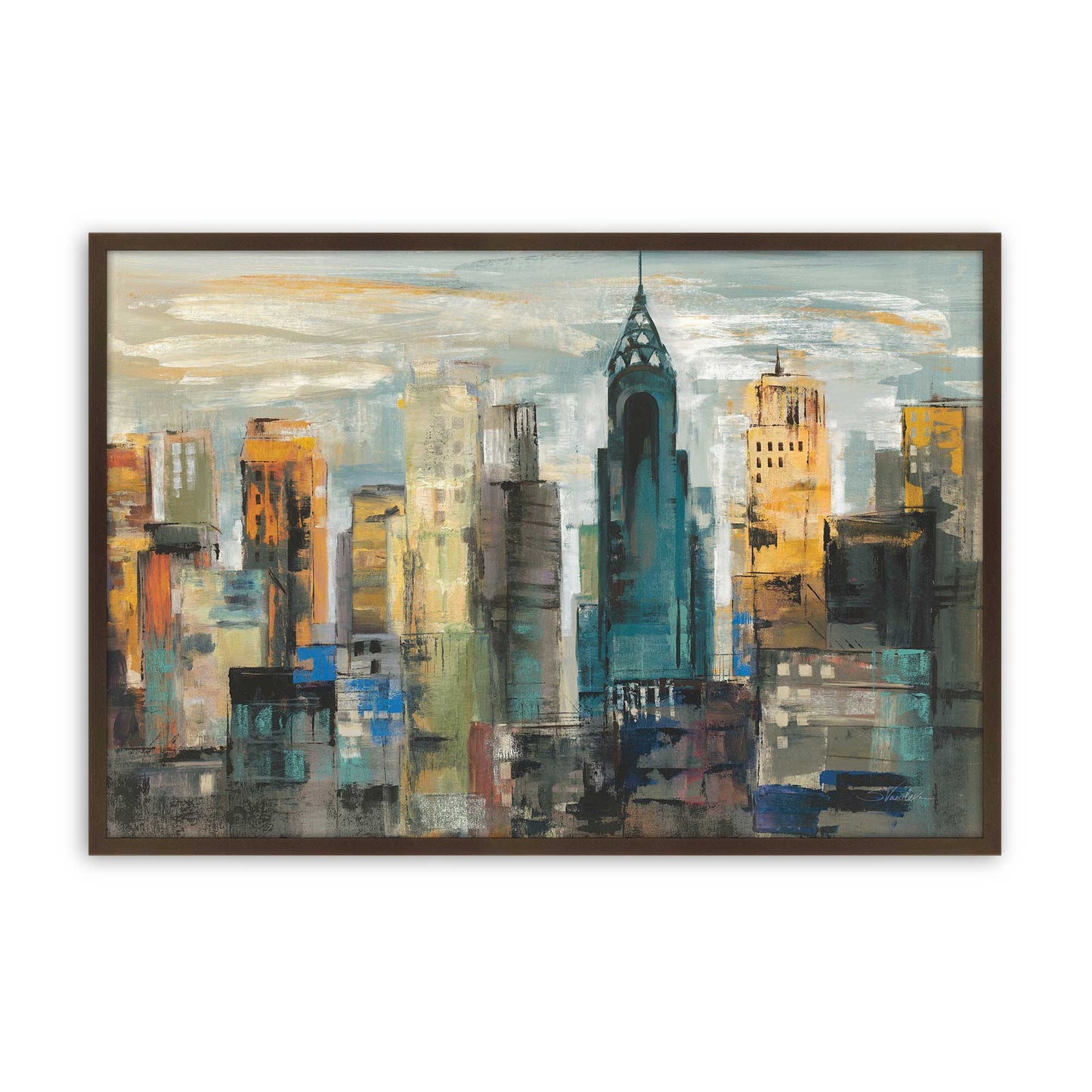 [Color:Brown], Picture of art in a Brown frame