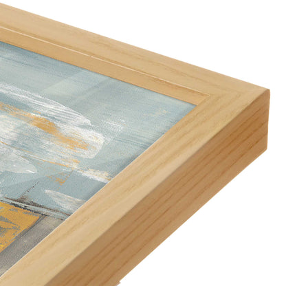 [Color:American Maple], Picture of art in a American Maple frame at an angle