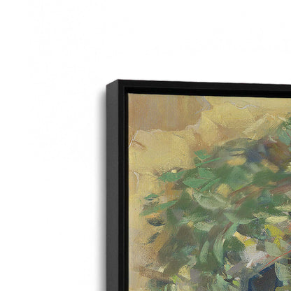 [Color:Satin Black], Picture of art in a Satin Black frame at an angle