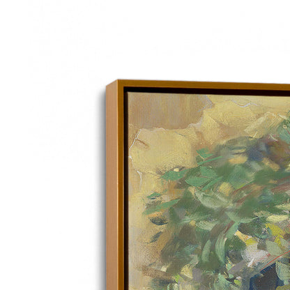 [Color:Polished Gold], Picture of art in a Polished Gold frame at an angle