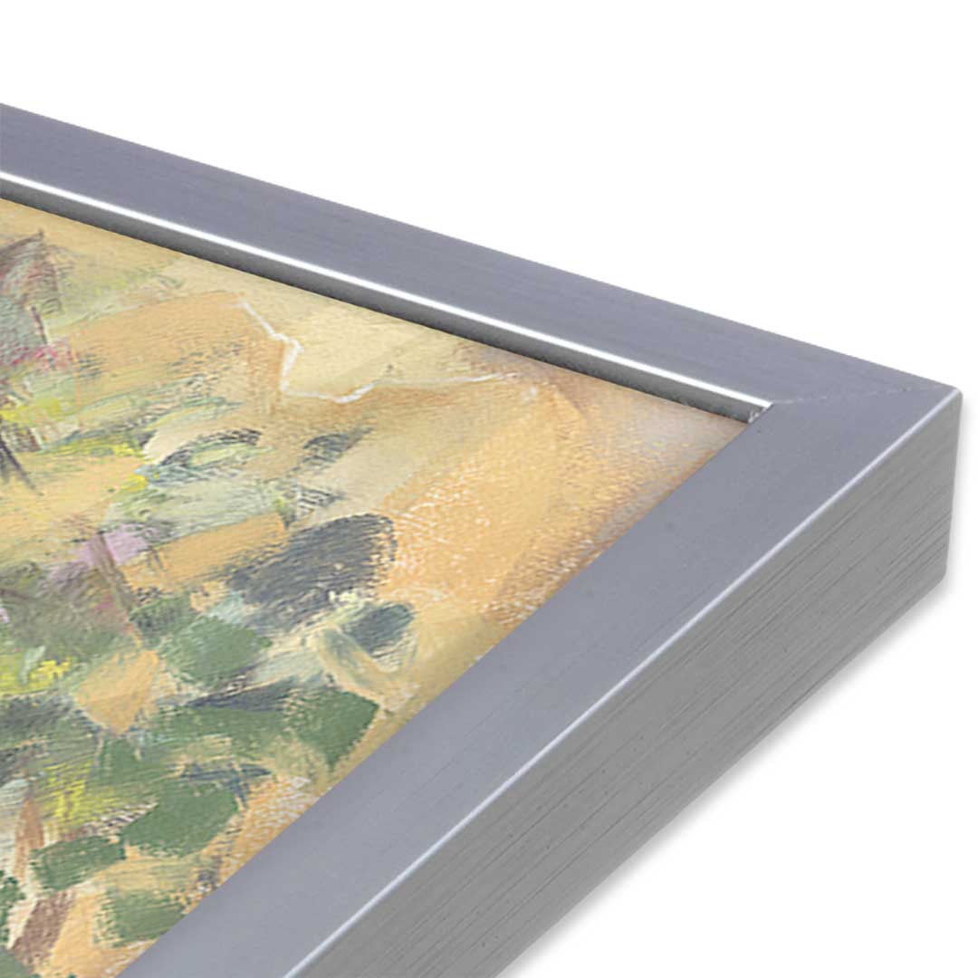[Color:Polished Chrome], Picture of art in a Polished Chrome frame at an angle