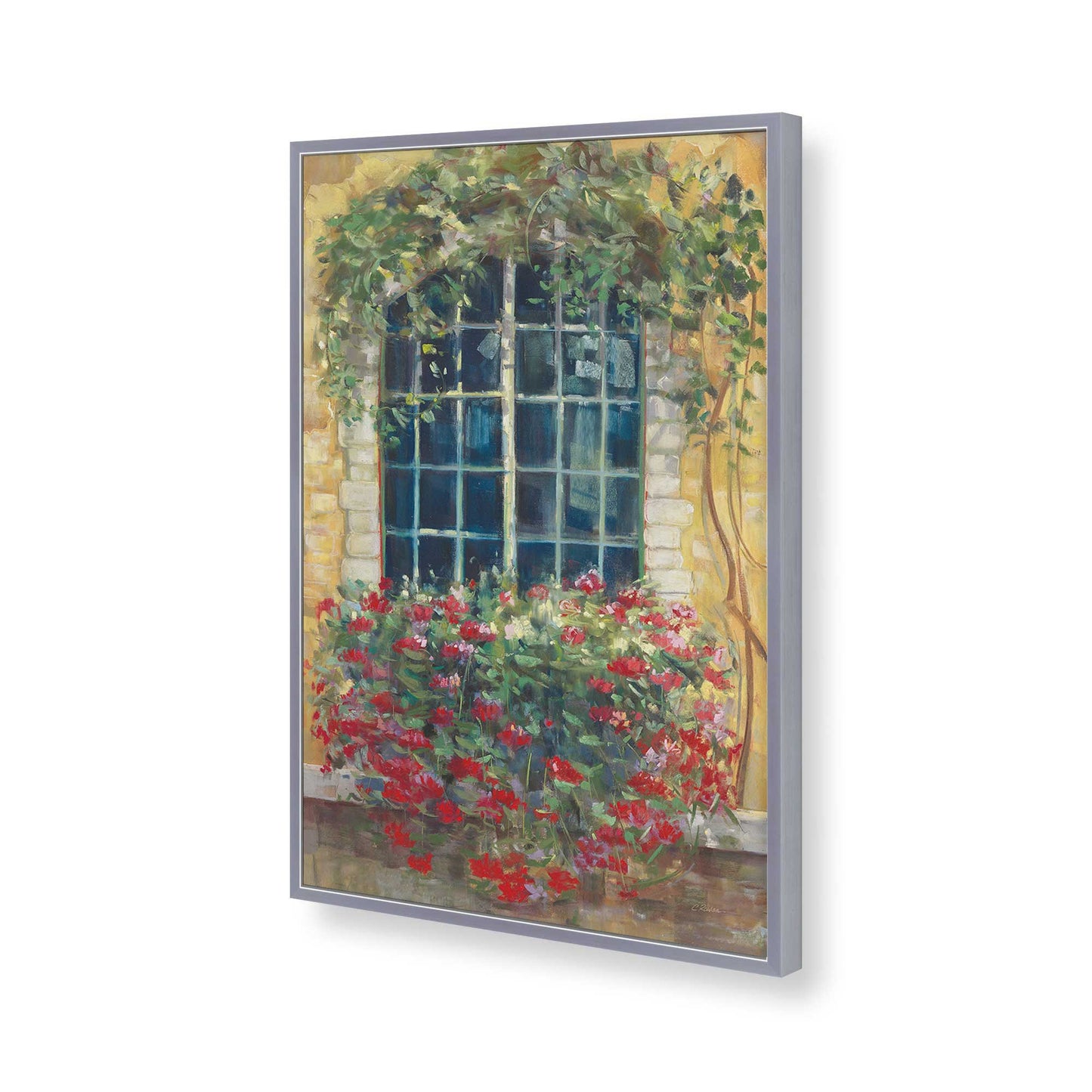 [Color:Polished Chrome], Picture of art in a Polished Chrome frame of the corner