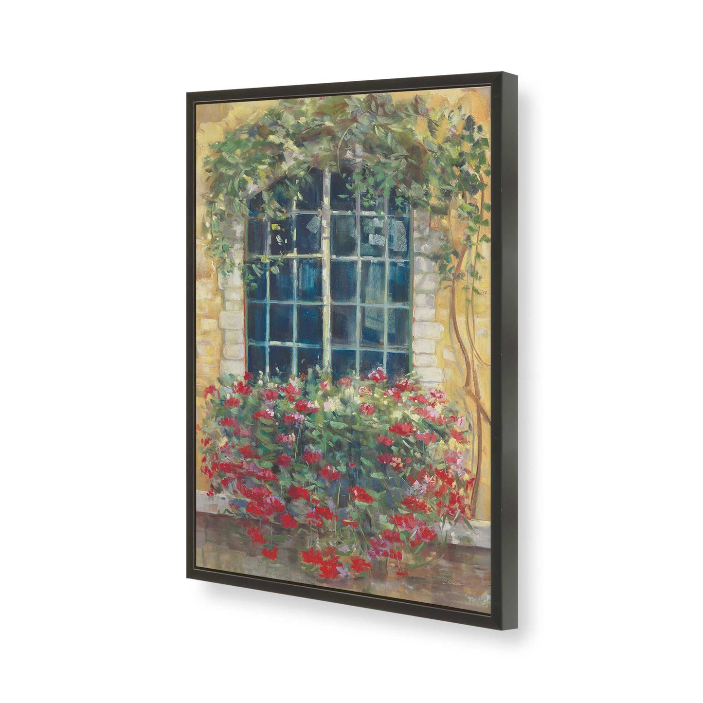 [Color:Satin Black], Picture of art in a Satin Black frame of the corner