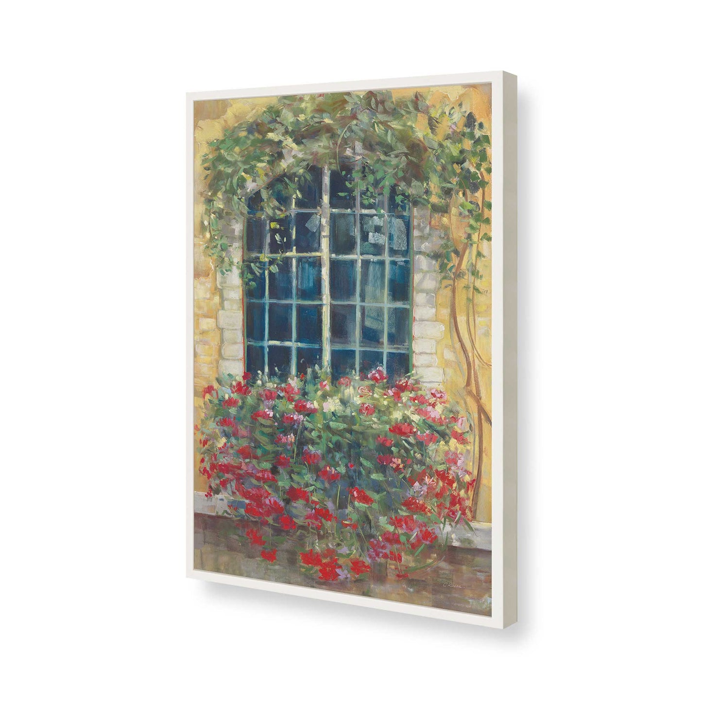[Color:Opaque White], Picture of art in a Opaque White frame of the corner