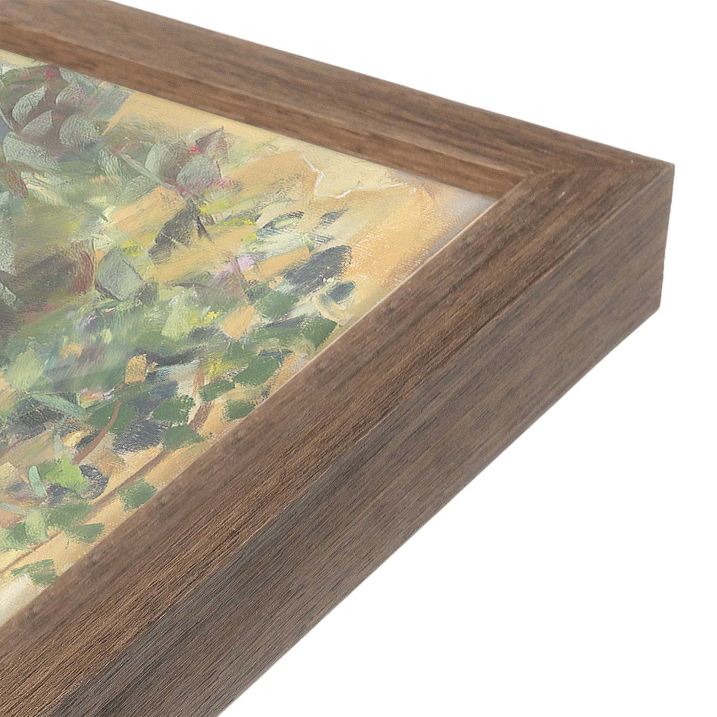 [Color:Walnut], Picture of art in a Walnut frame at an angle