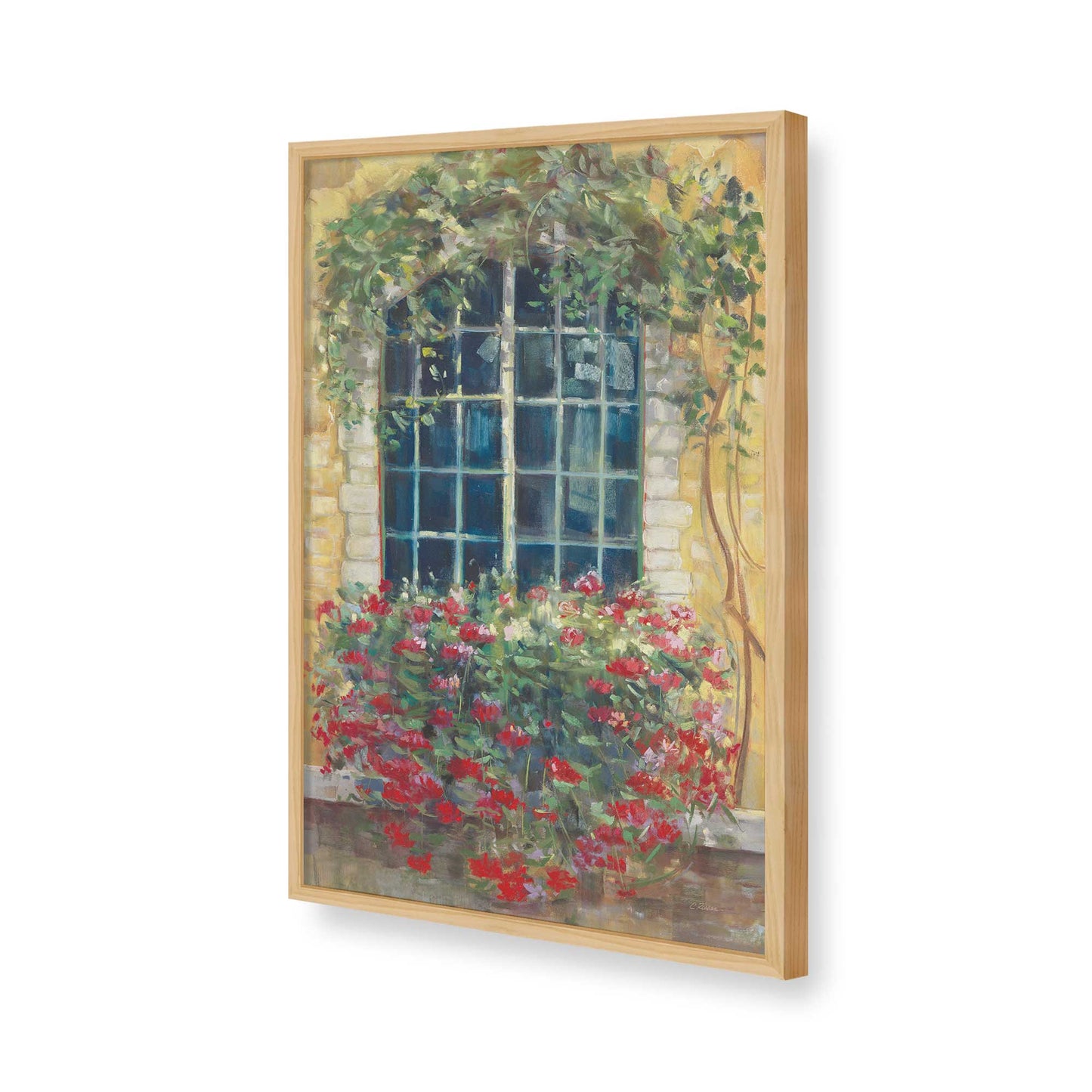 [Color:American Maple], Picture of art in a American Maple frame of the corner