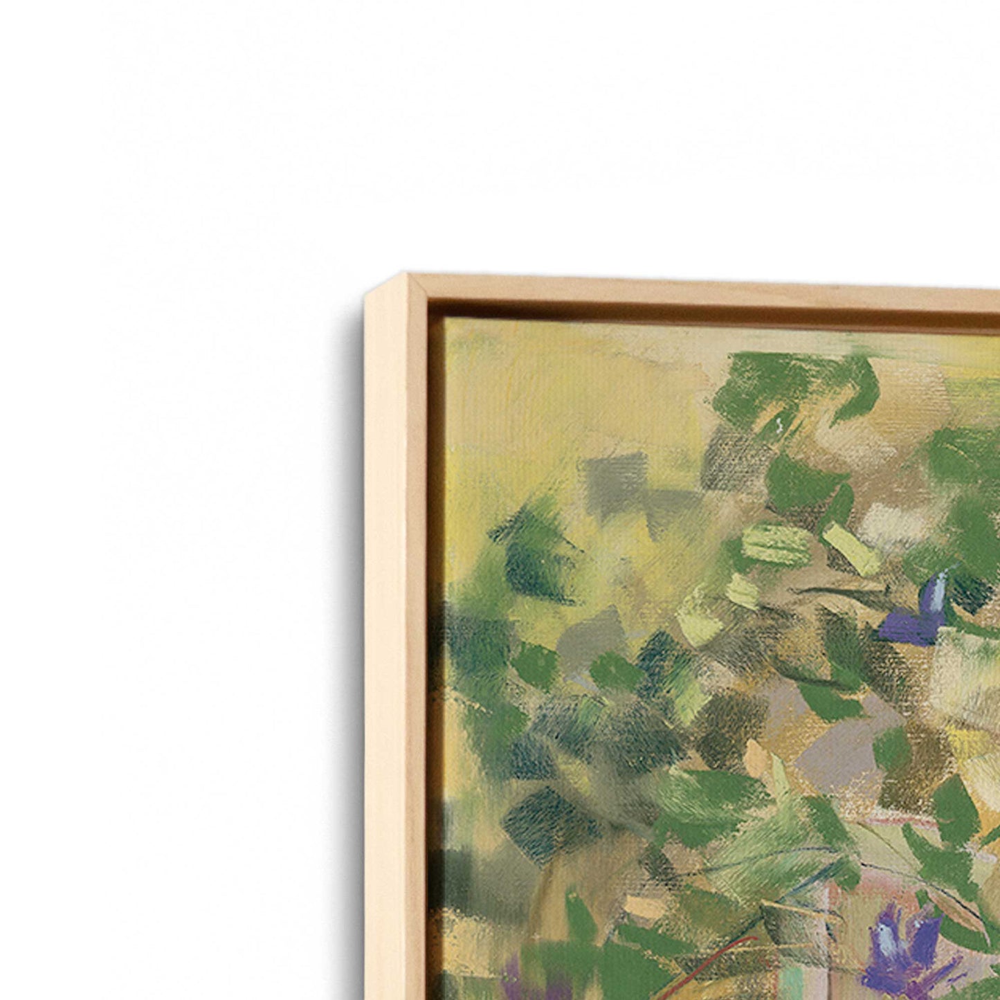 [Color:American Maple], Picture of art in a American Maple frame at an angle