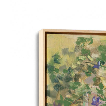 [Color:American Maple], Picture of art in a American Maple frame at an angle