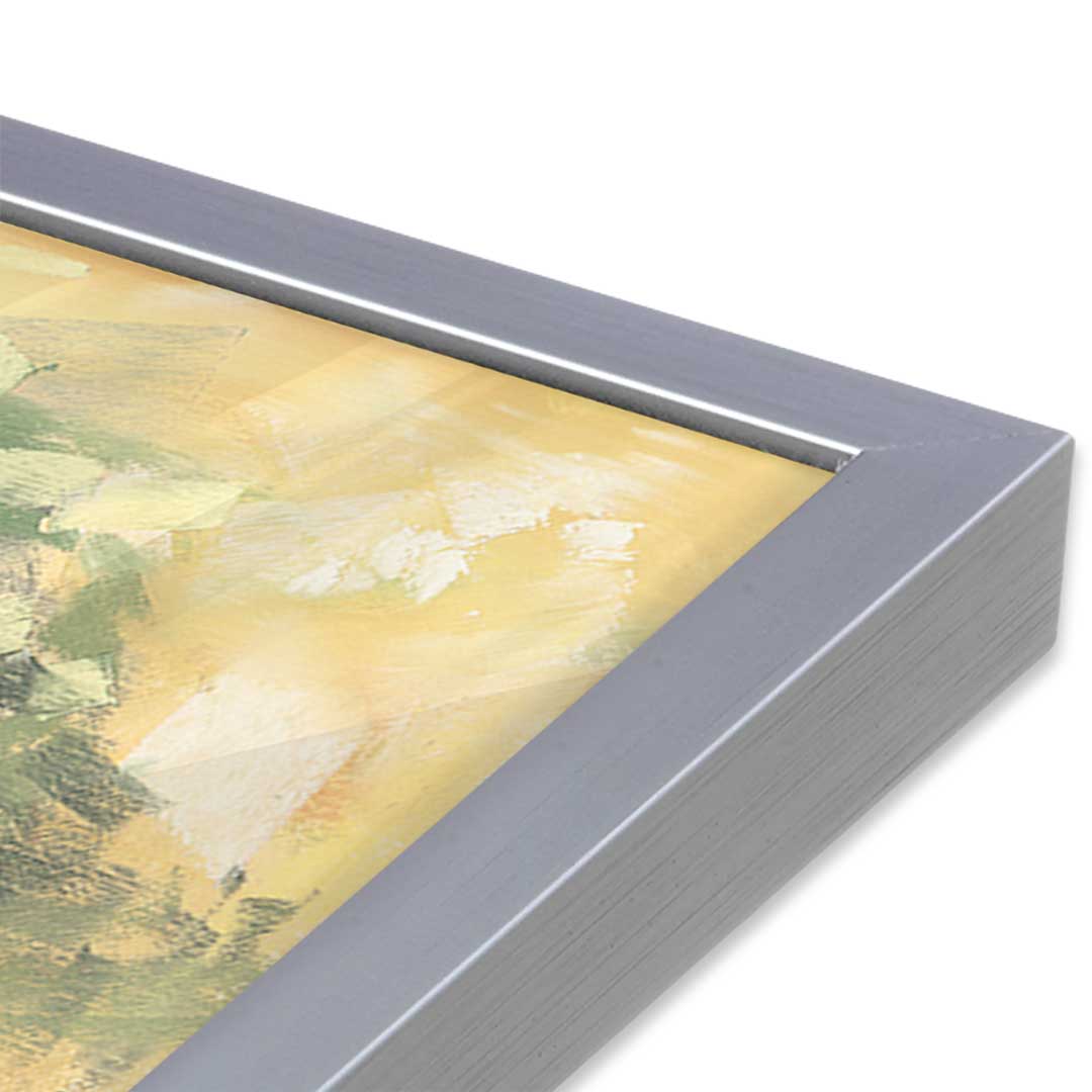 [Color:Polished Chrome], Picture of art in a Polished Chrome frame at an angle