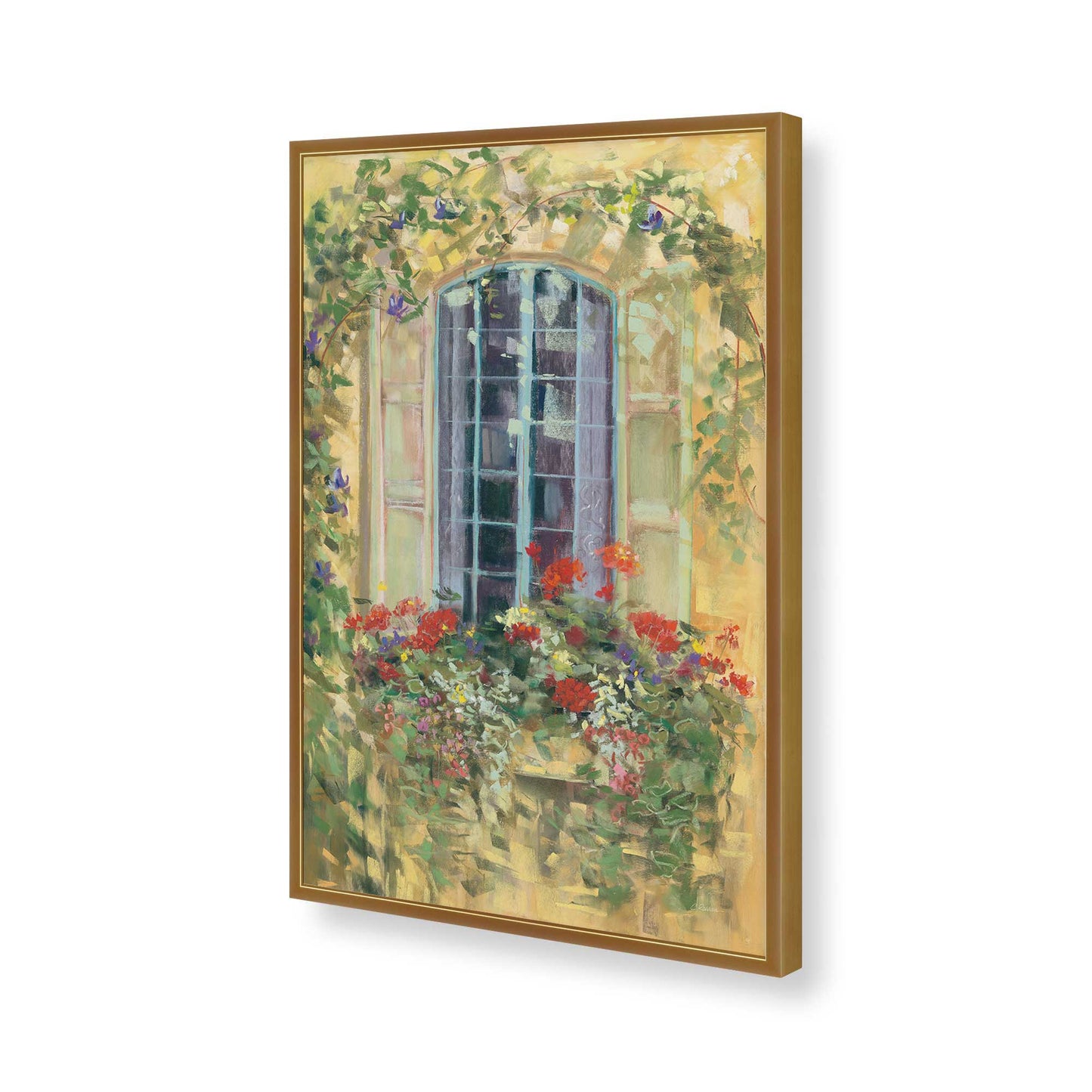[Color:Polished Gold], Picture of art in a Polished Gold frame of the corner