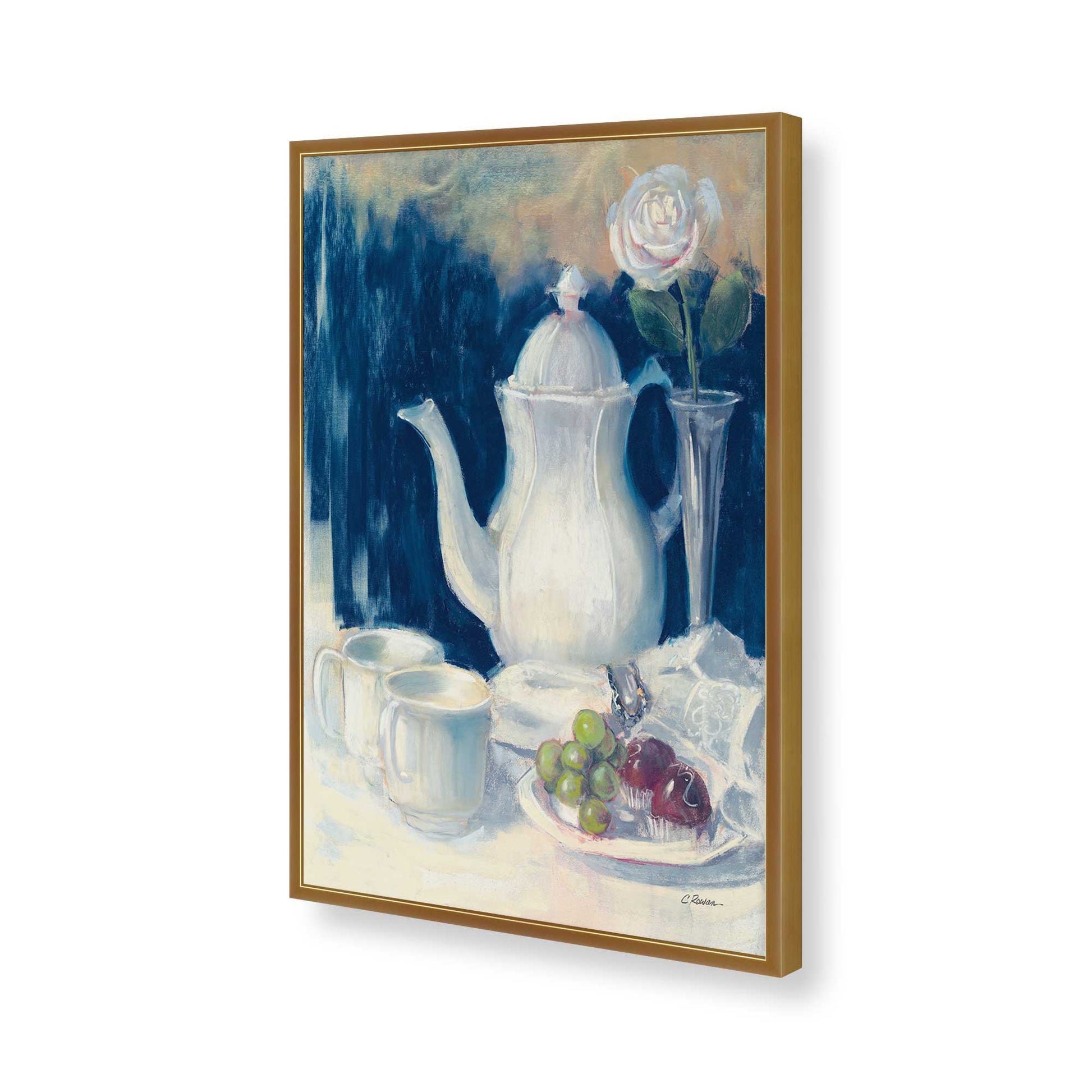 [Color:Polished Gold], Picture of art in a Polished Gold frame of the corner