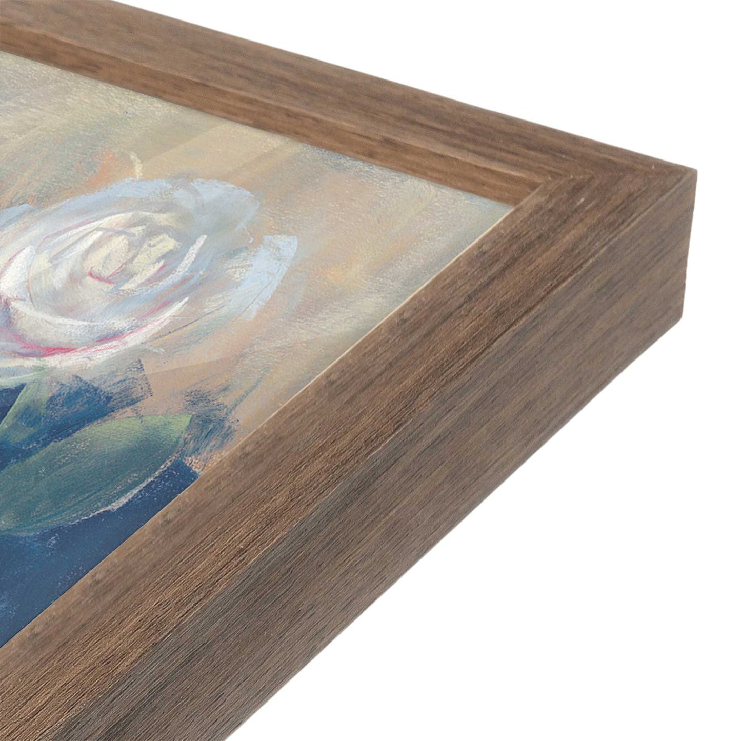 [Color:Walnut], Picture of art in a Walnut frame at an angle