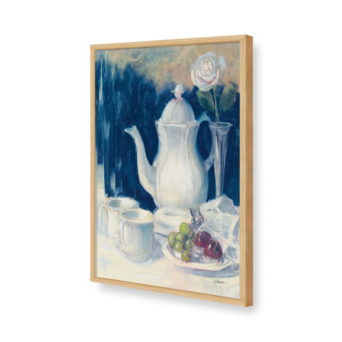 [Color:American Maple], Picture of art in a American Maple frame of the corner
