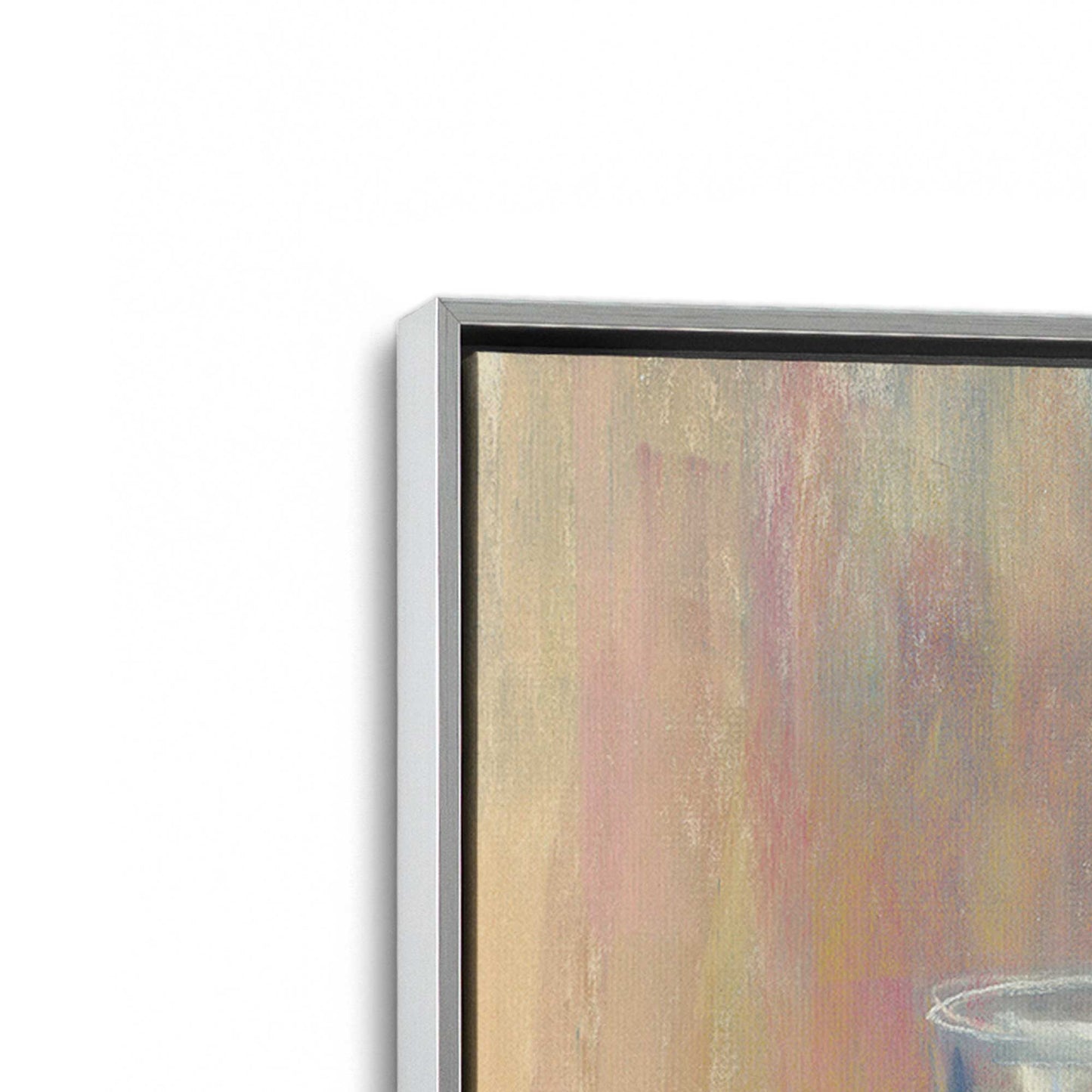 [Color:Polished Chrome], Picture of art in a Polished Chrome frame at an angle