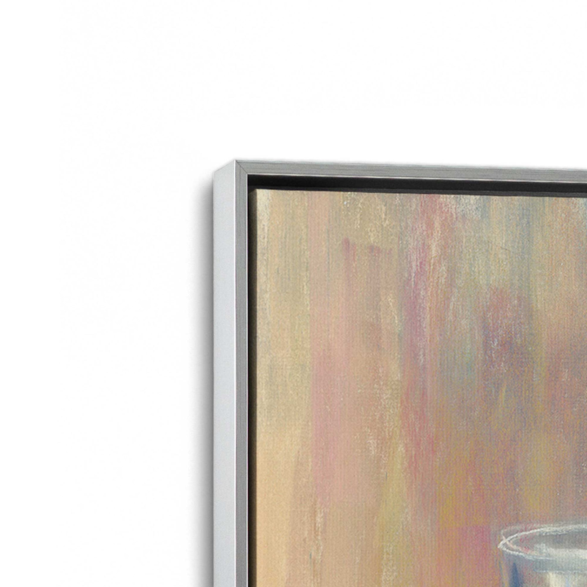 [Color:Polished Chrome], Picture of art in a Polished Chrome frame at an angle