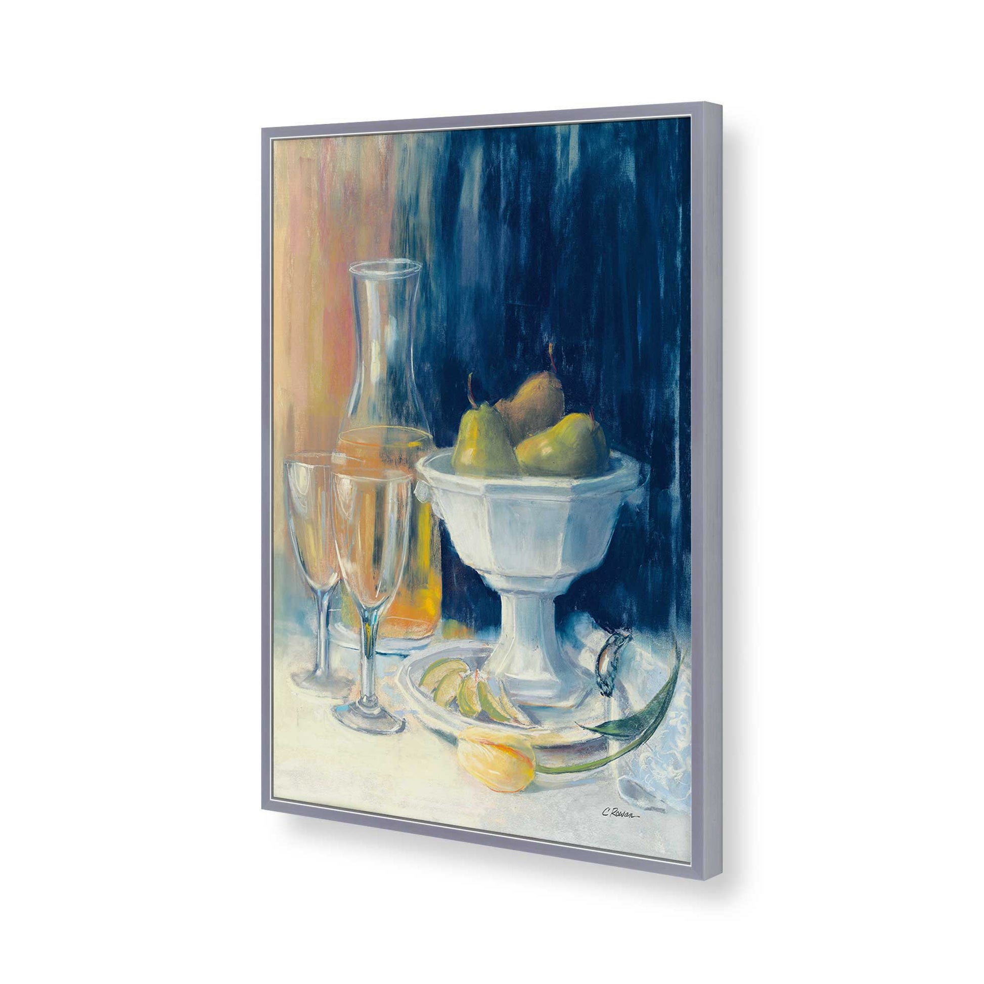 [Color:Polished Chrome], Picture of art in a Polished Chrome frame of the corner
